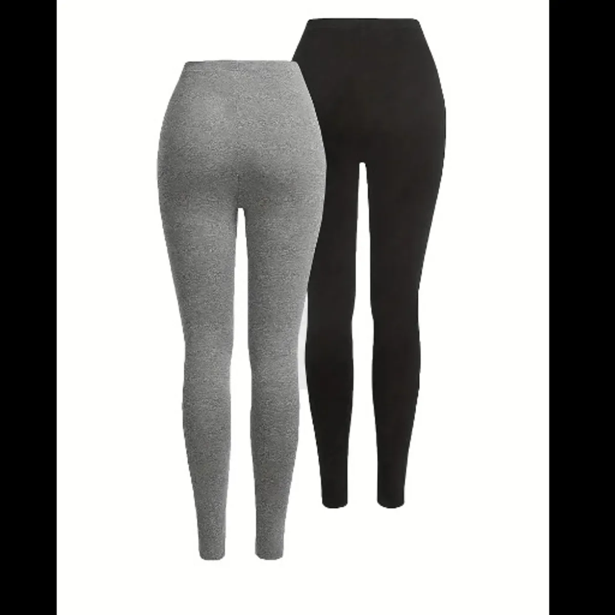 2 Plain Slim-Fit Trousers. Size L