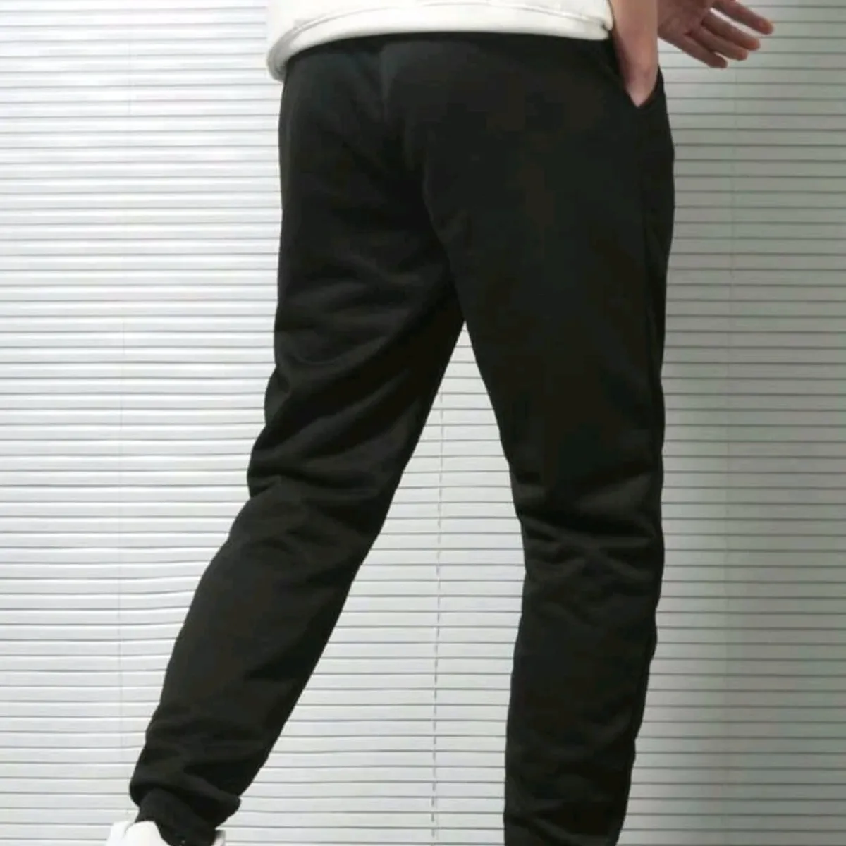 Basics Men Solid Slant Pocket Joggers- Size: M