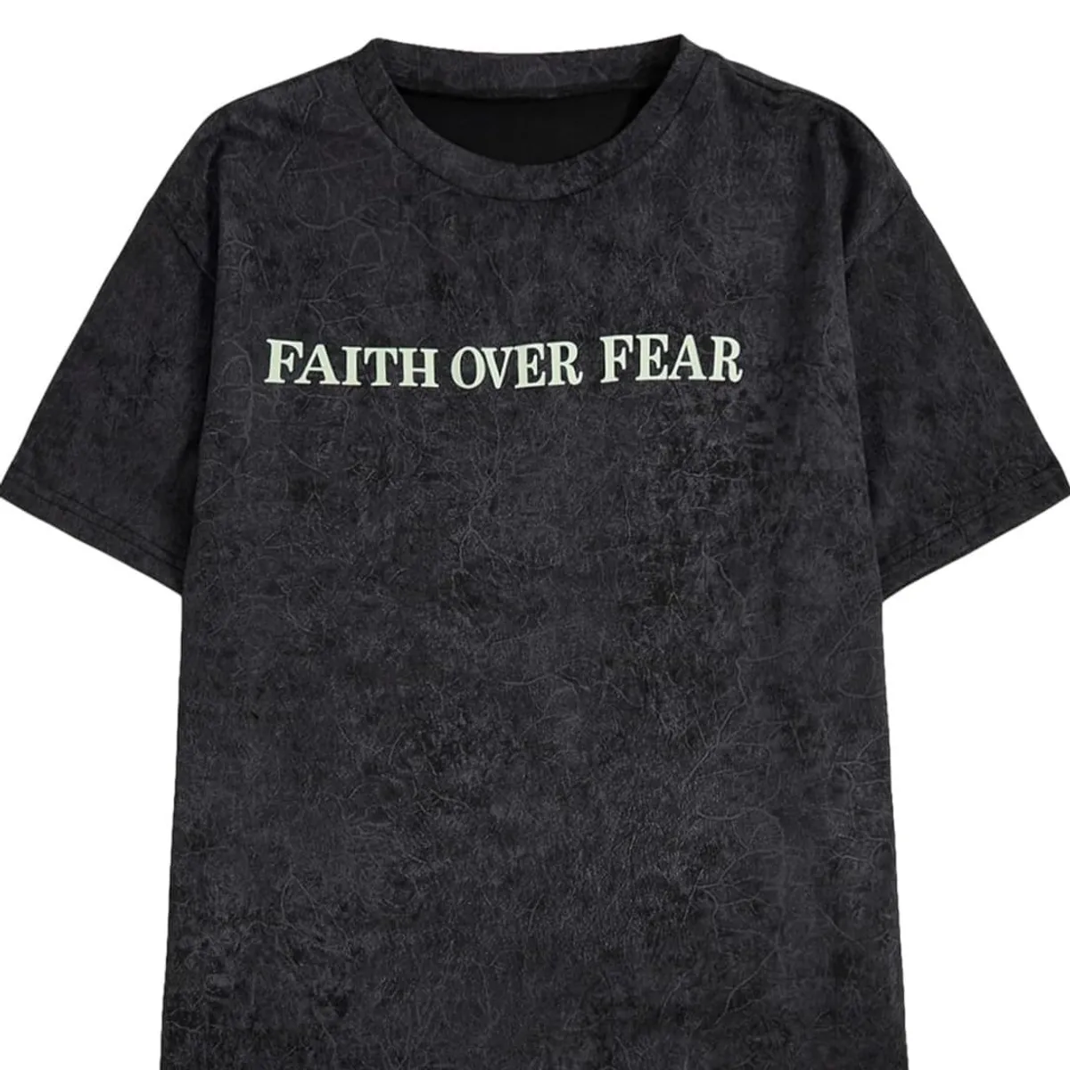 Boy's Letter Print Graphic Tees Short Sleeve Vintage T Shirt - Size: S