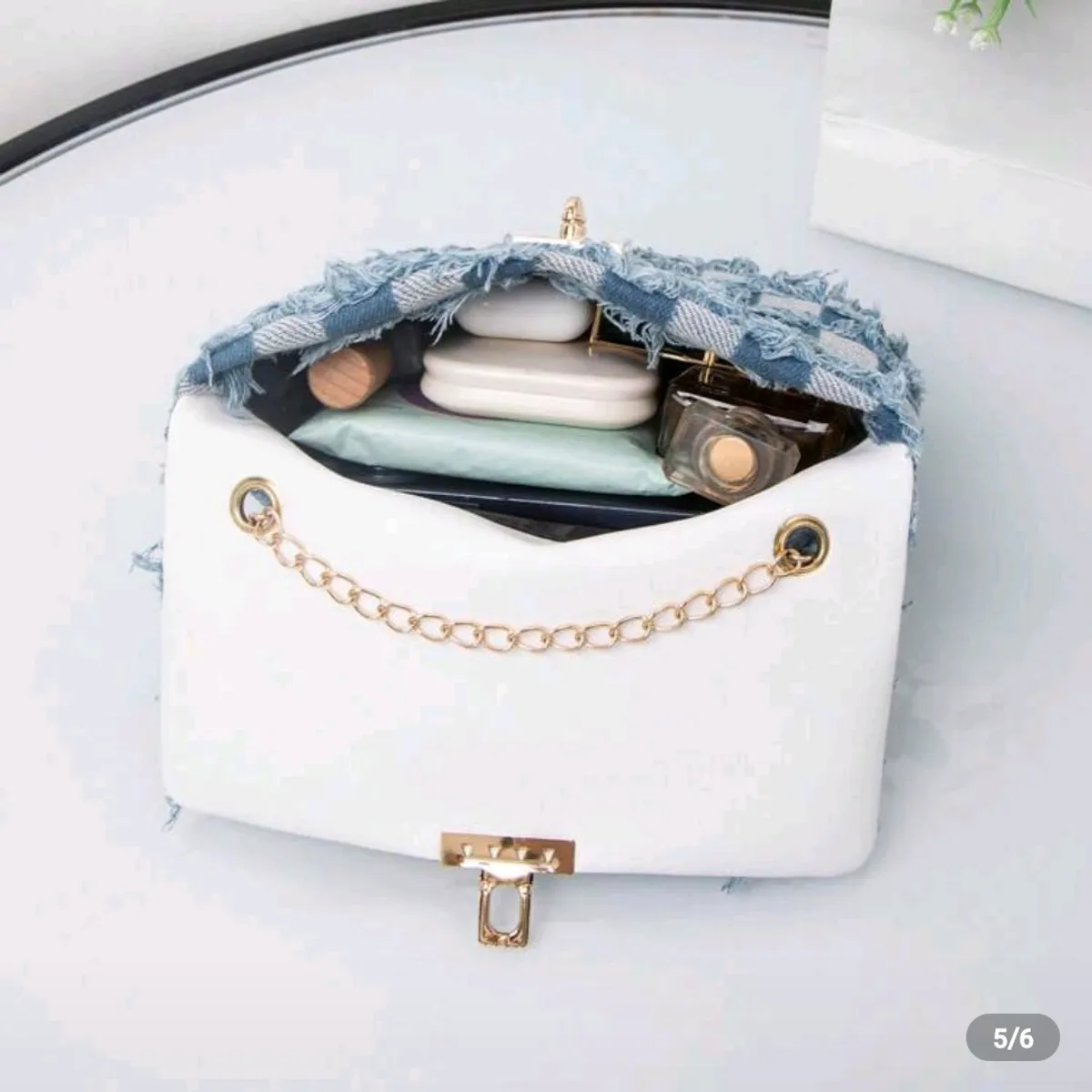Women's  Blue denim Crossbody Bag