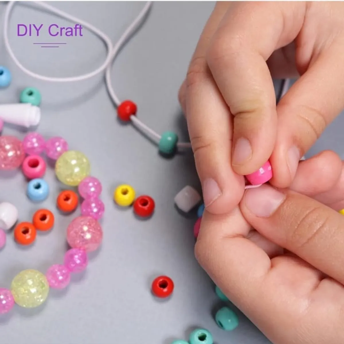 2 Rolls Elastic String for Bracelets, 0.8mm Stretch Bead Cord for Jewelry Making