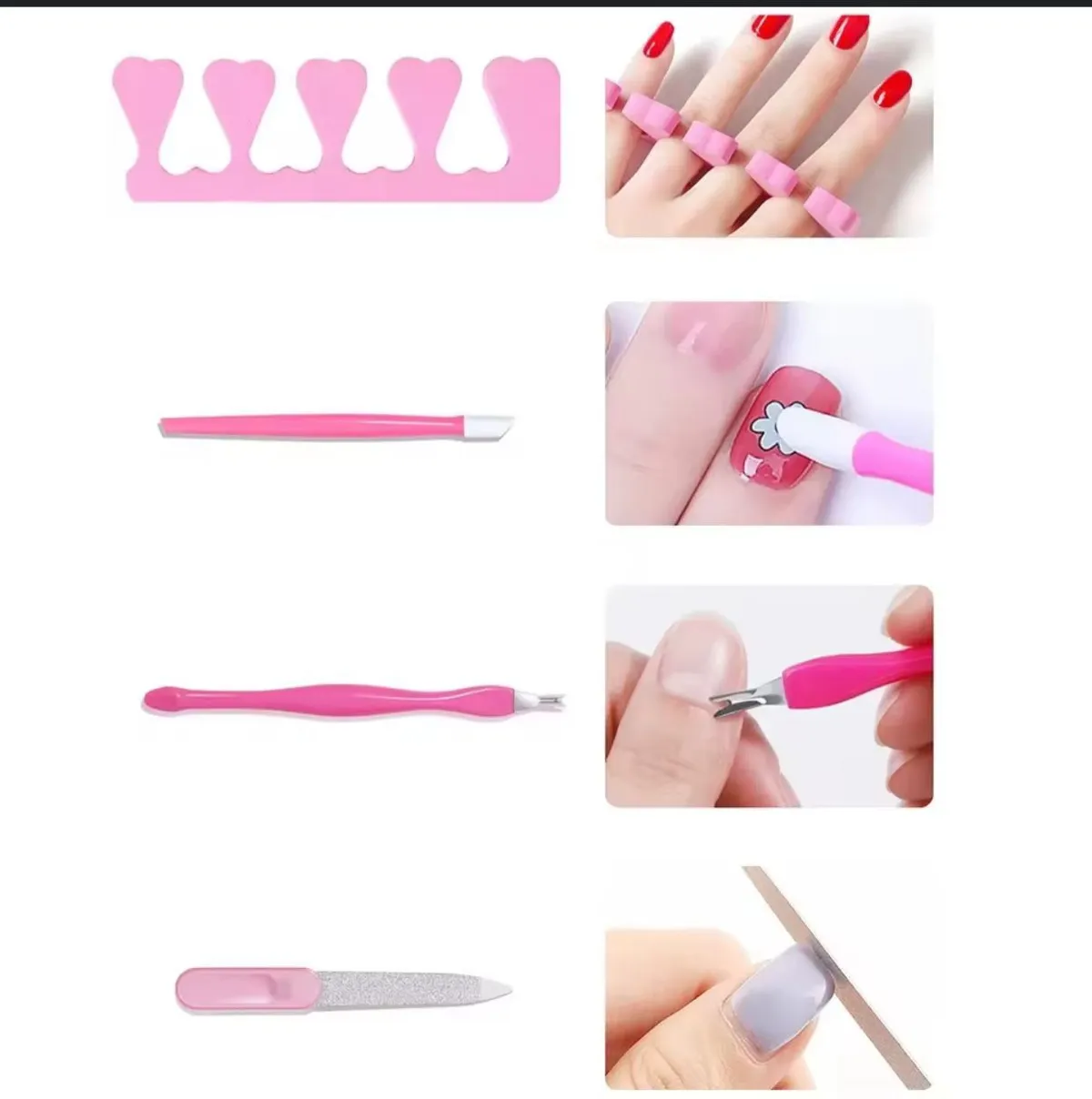 Pink Nail Polish File Kit