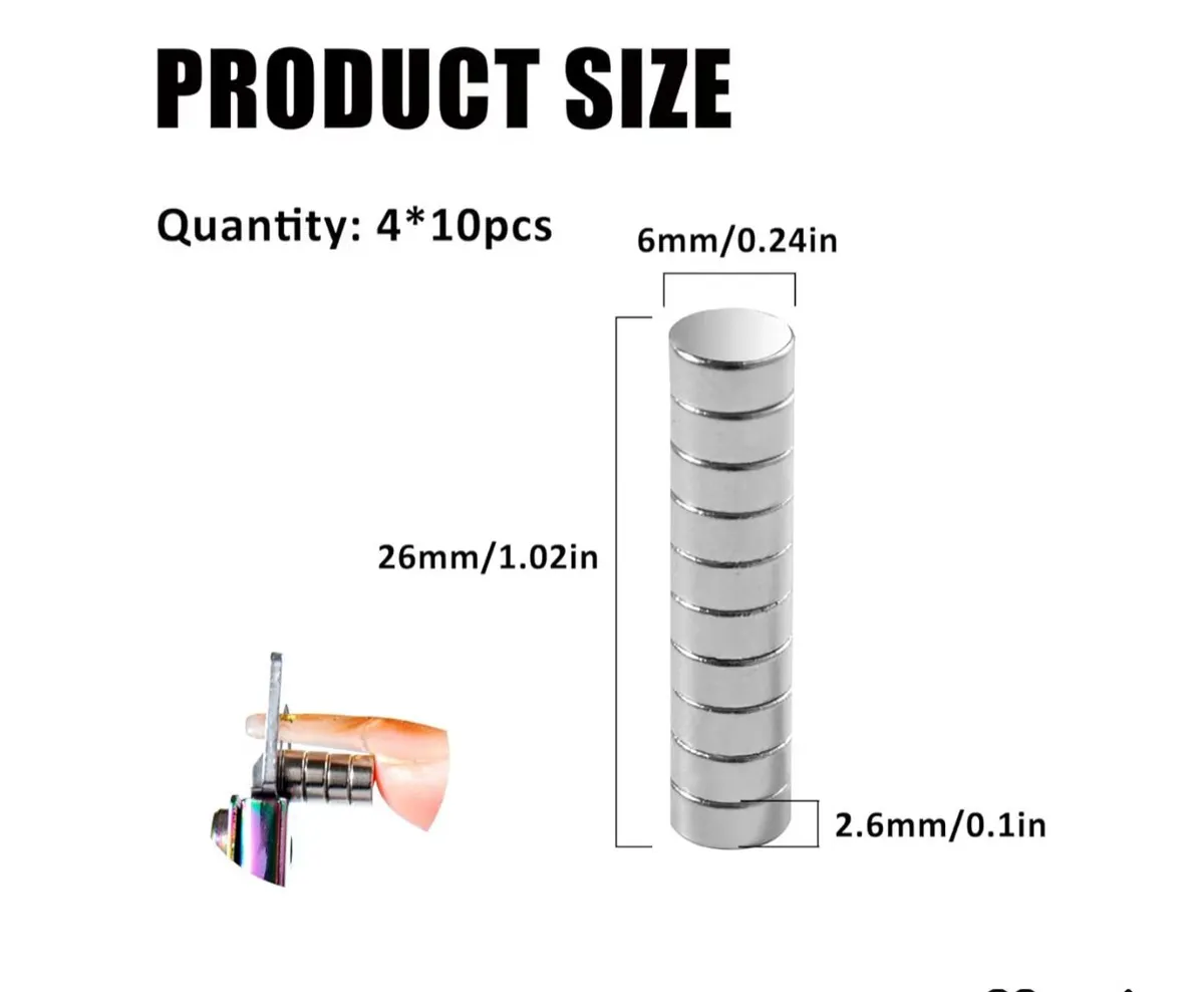 10Pcs Nail Magnet Tool Set For Stainless Nail Clippers