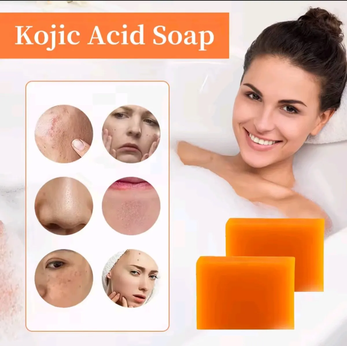 1Pcs Handmade Kojic Acid Soap