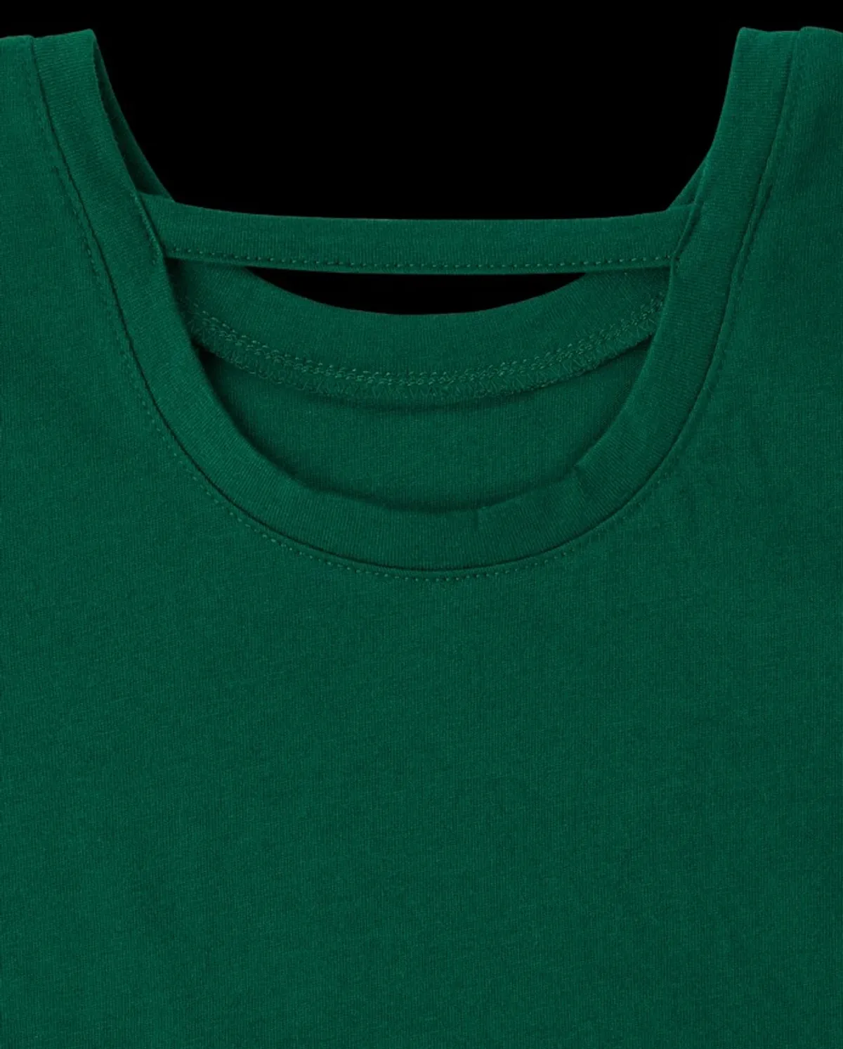 Girls Sequin Bar Back Graphic Top - Green, Size  L 10/12