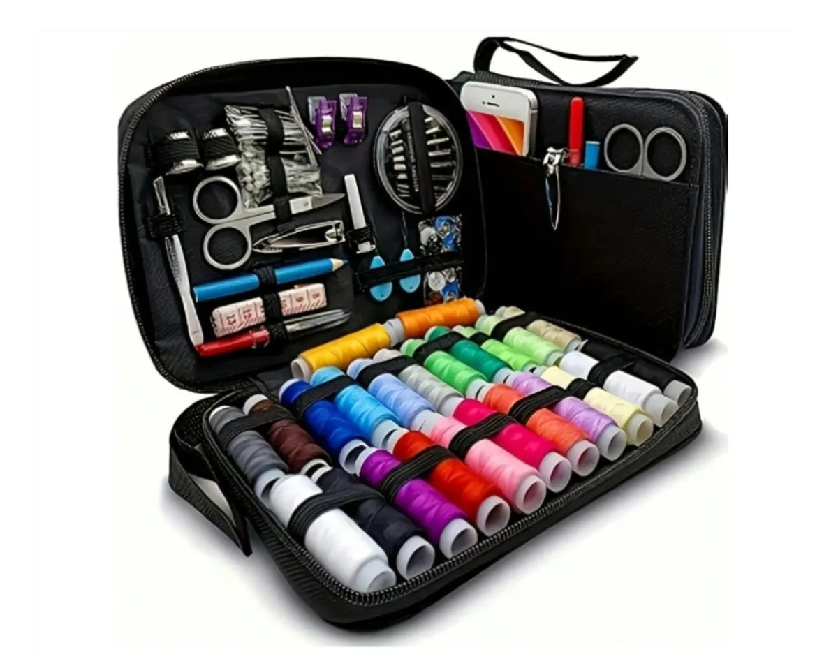 Compact Travel Sewing Tool Bag, Sewing Kit Including Needles, Threads, Scissors And Other Emergency Repair Items, Using Various Colors Of Basic Sewing Accessories For Quick Repairs