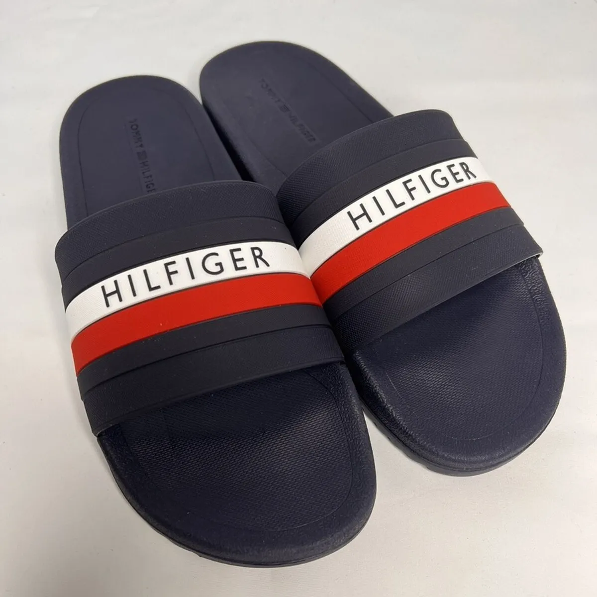 Tommy Hilfiger Navy Slides -Size 7M