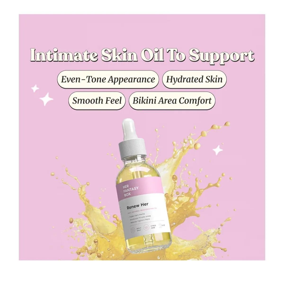 Her Fantasy Box Renew Her | Natural Rejuvenating Yoni Oil for Dark Spots