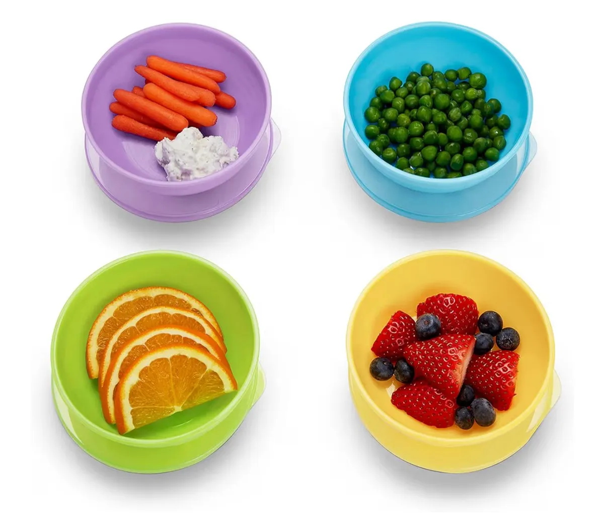 Love-A-Bowls 10Pcs Multicolor Baby Feeding Set, Includes Bowls With Lids And Spoon