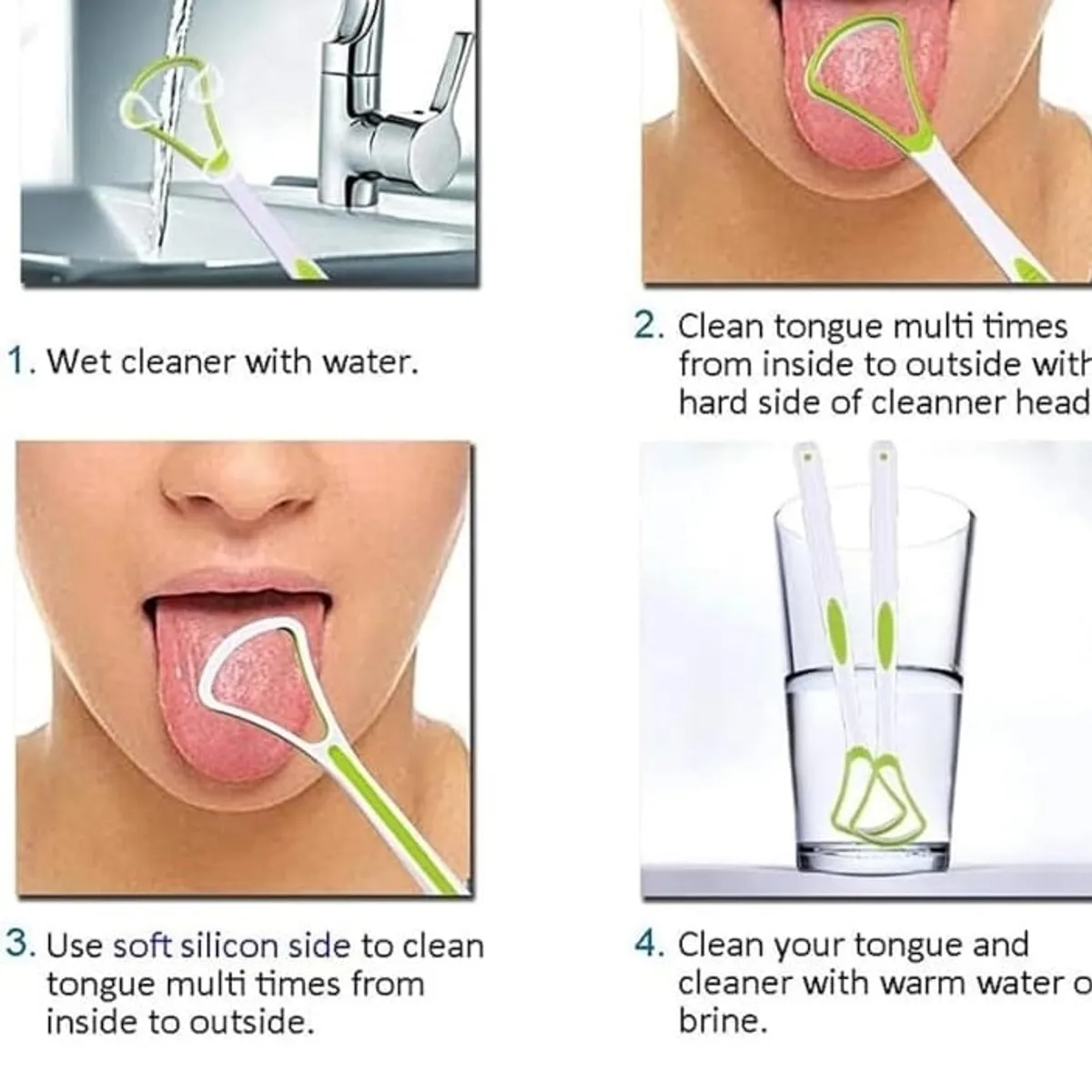 Pink Tongue Brush - Easy to Use Tongue Brush - Tongue Cleaner Tool