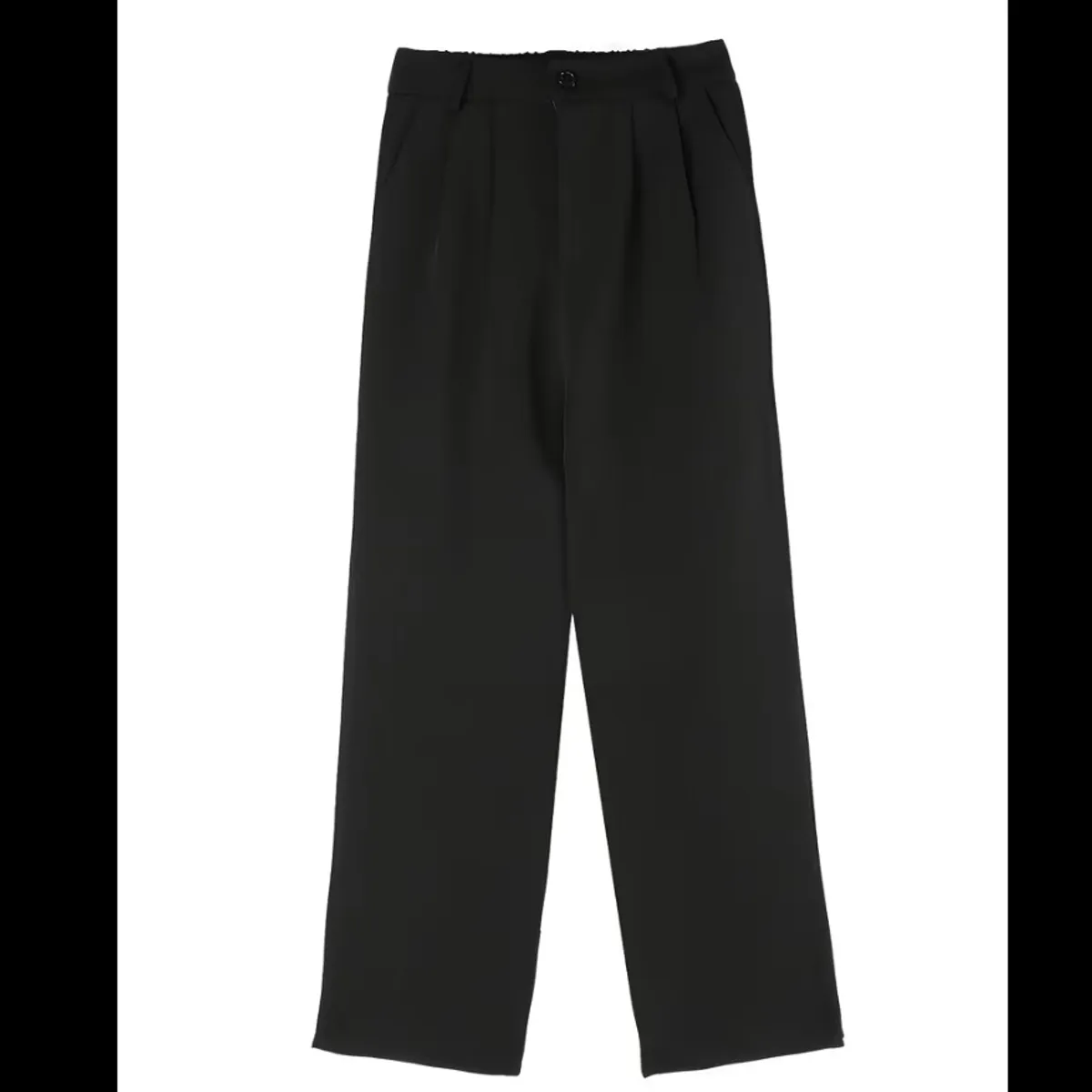 1pc Women's Black High-Waisted Pants- Size L