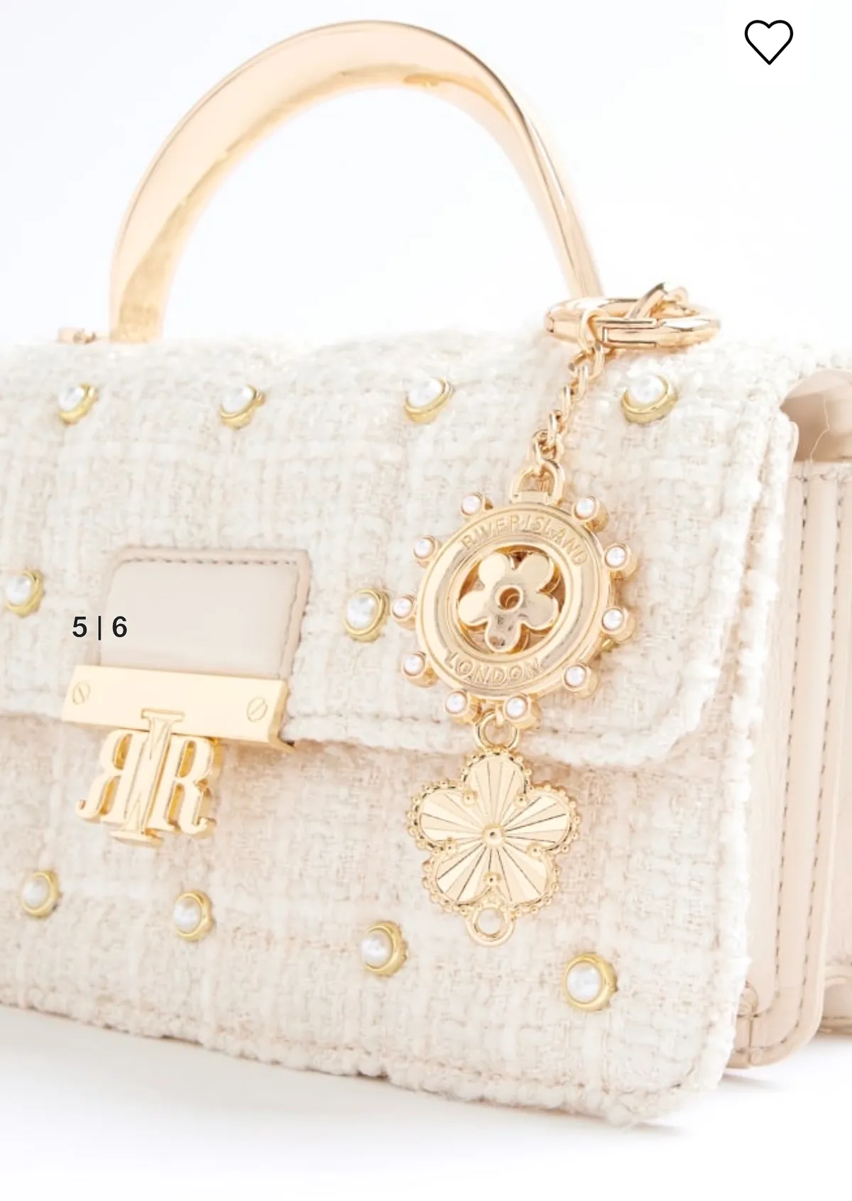 River Island Cream Quilted Tote Bag