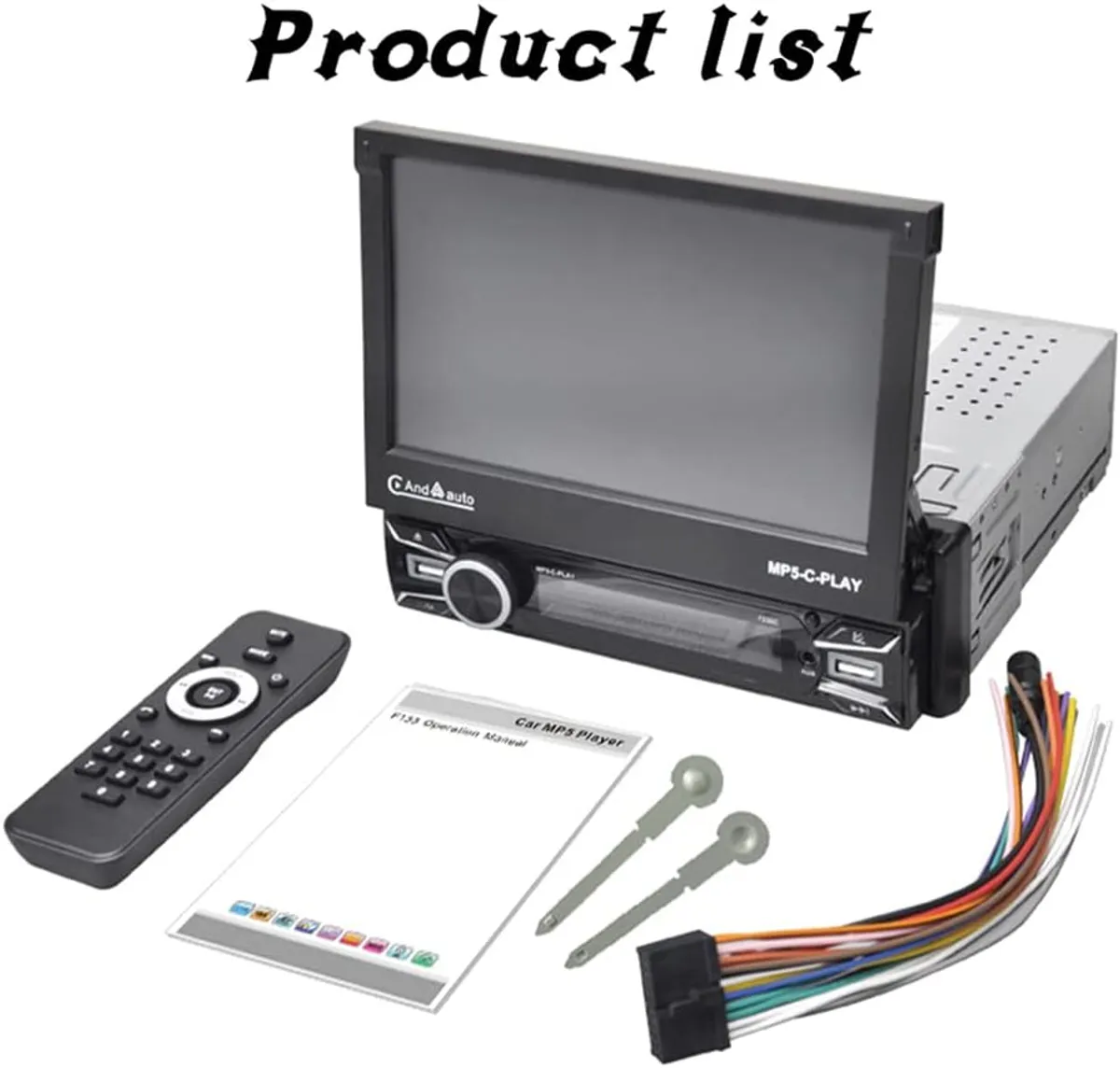 7inch Single Din Flip out Touch Screen Car Multimedia Player with Bluetooth,Usb,Memory Card,Gps,Screen Mirror