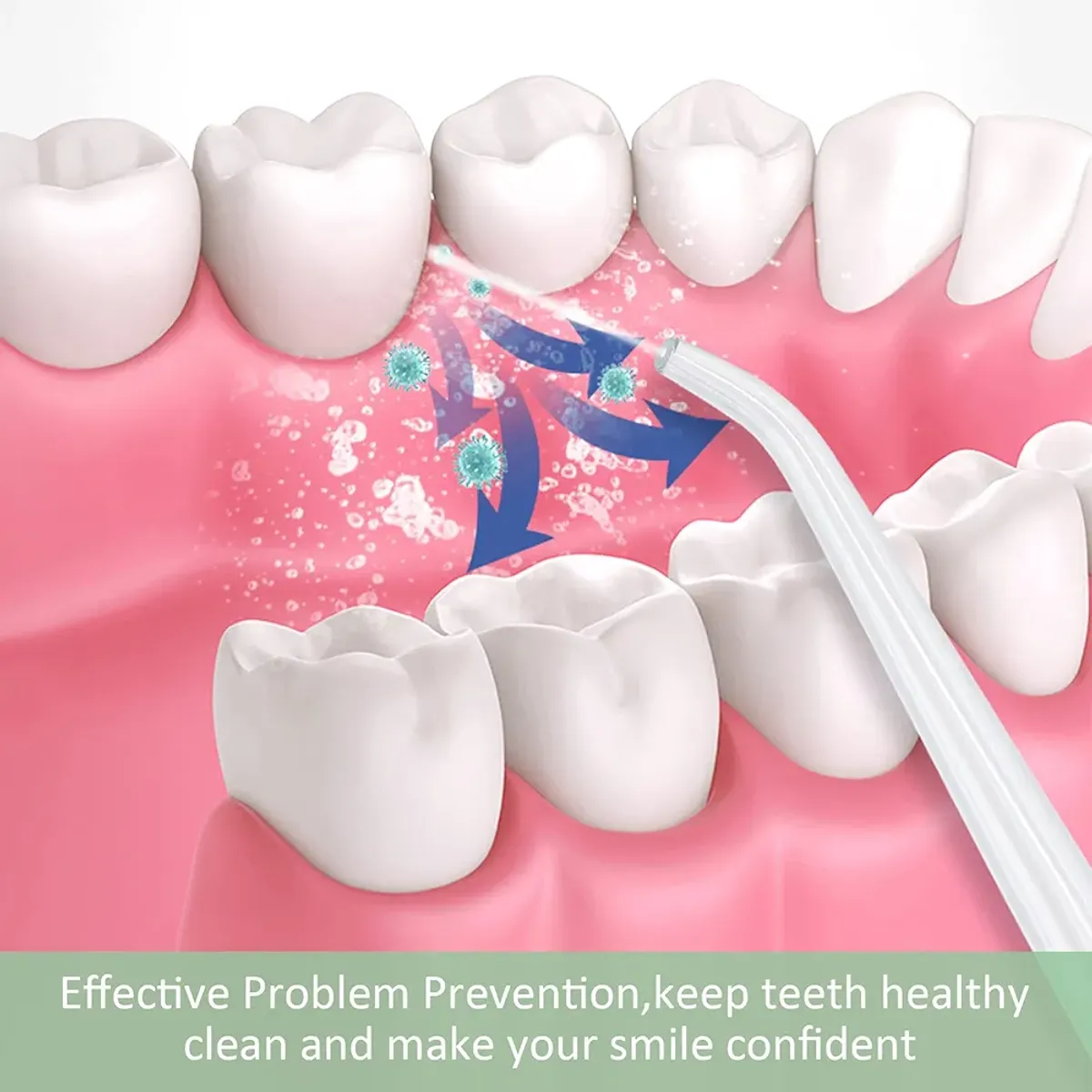 Portable Dental Oral Irrigator with IPX7 Waterproof,3 Modes & 4 Jet Tips (Water Flosser)