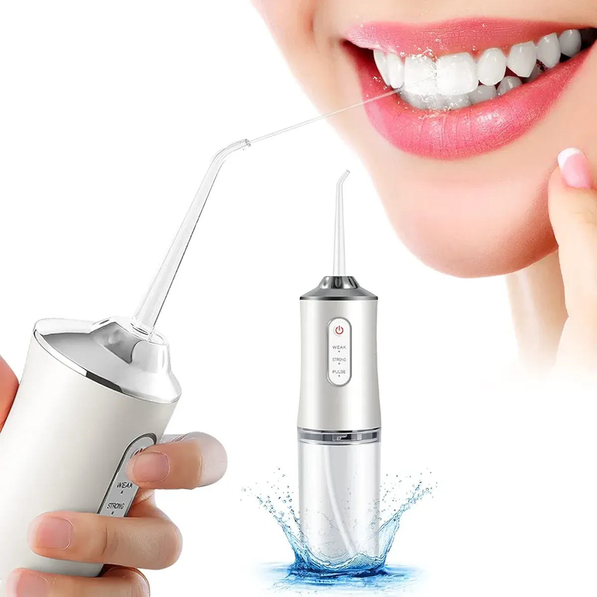 Portable Dental Oral Irrigator with IPX7 Waterproof,3 Modes & 4 Jet Tips (Water Flosser)