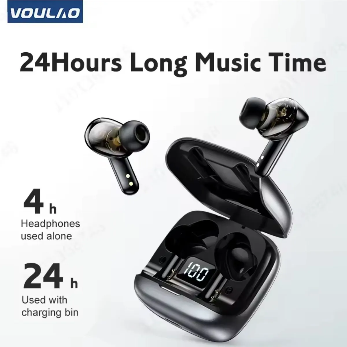 VOULAO TWS 5.1 Black Bluetooth Earbuds