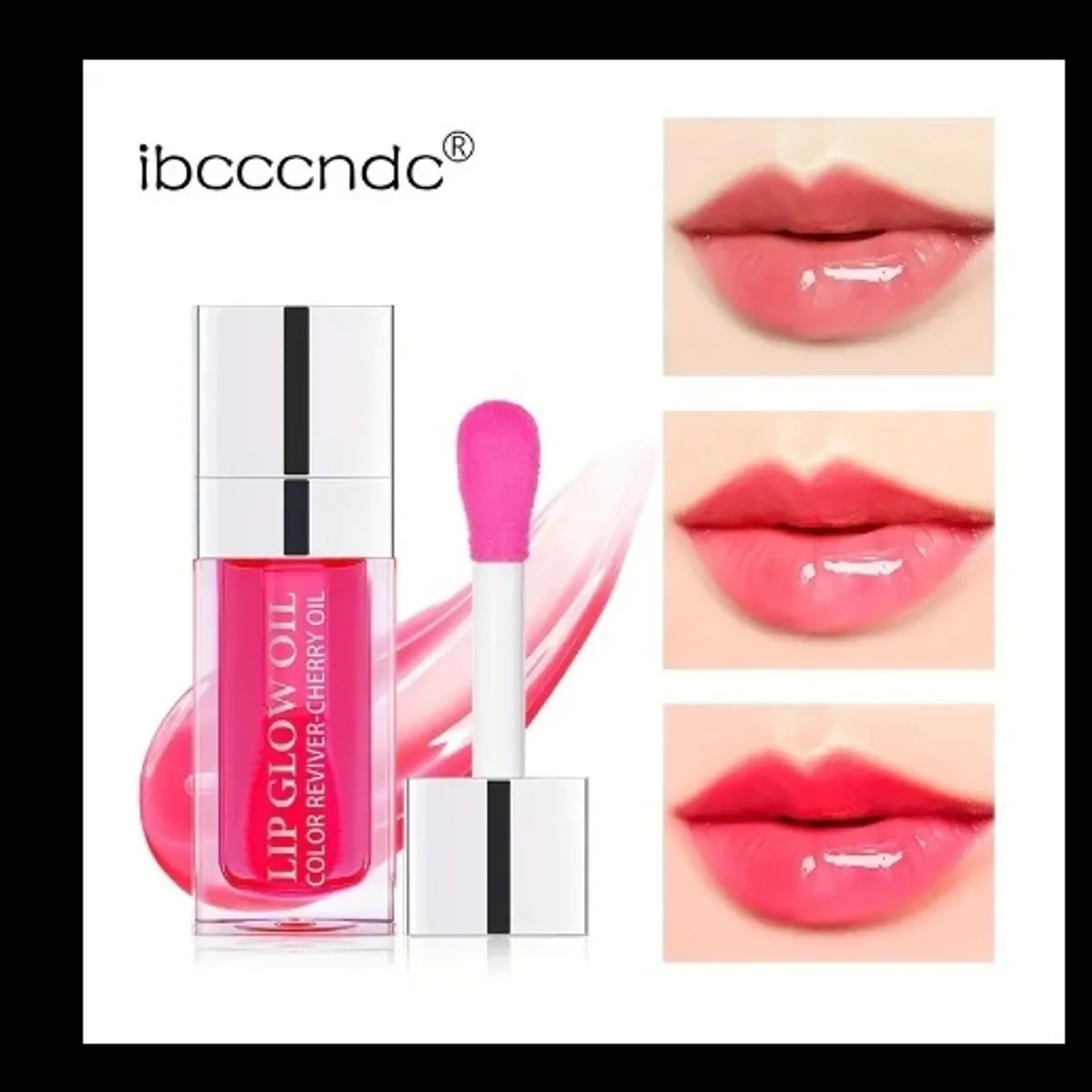 Moisturizing Lip Glow Oil - Hydrating Lip Gloss with Transparent Tint.
