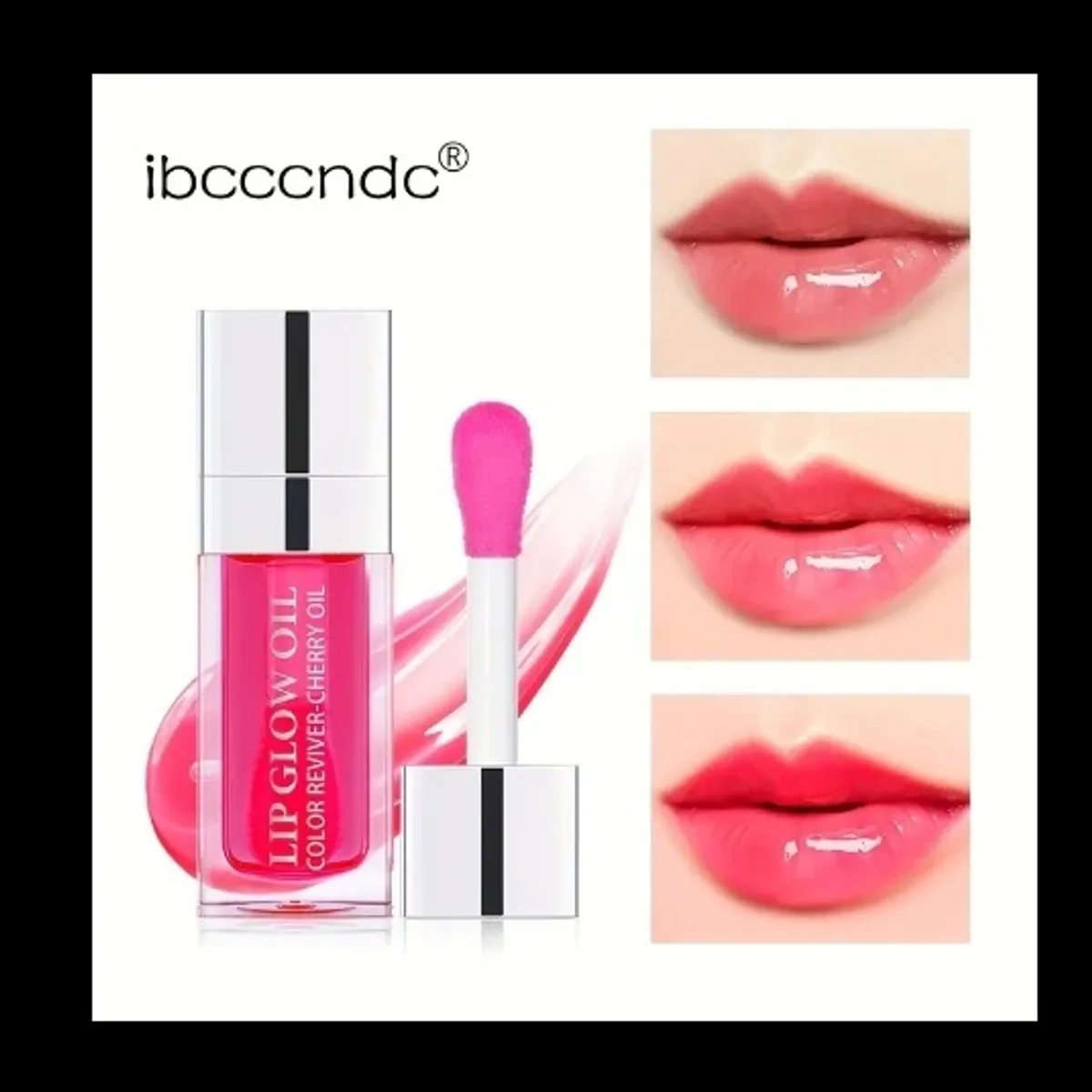 Moisturizing Lip Glow Oil - Hydrating Lip Gloss with Transparent Tint.
