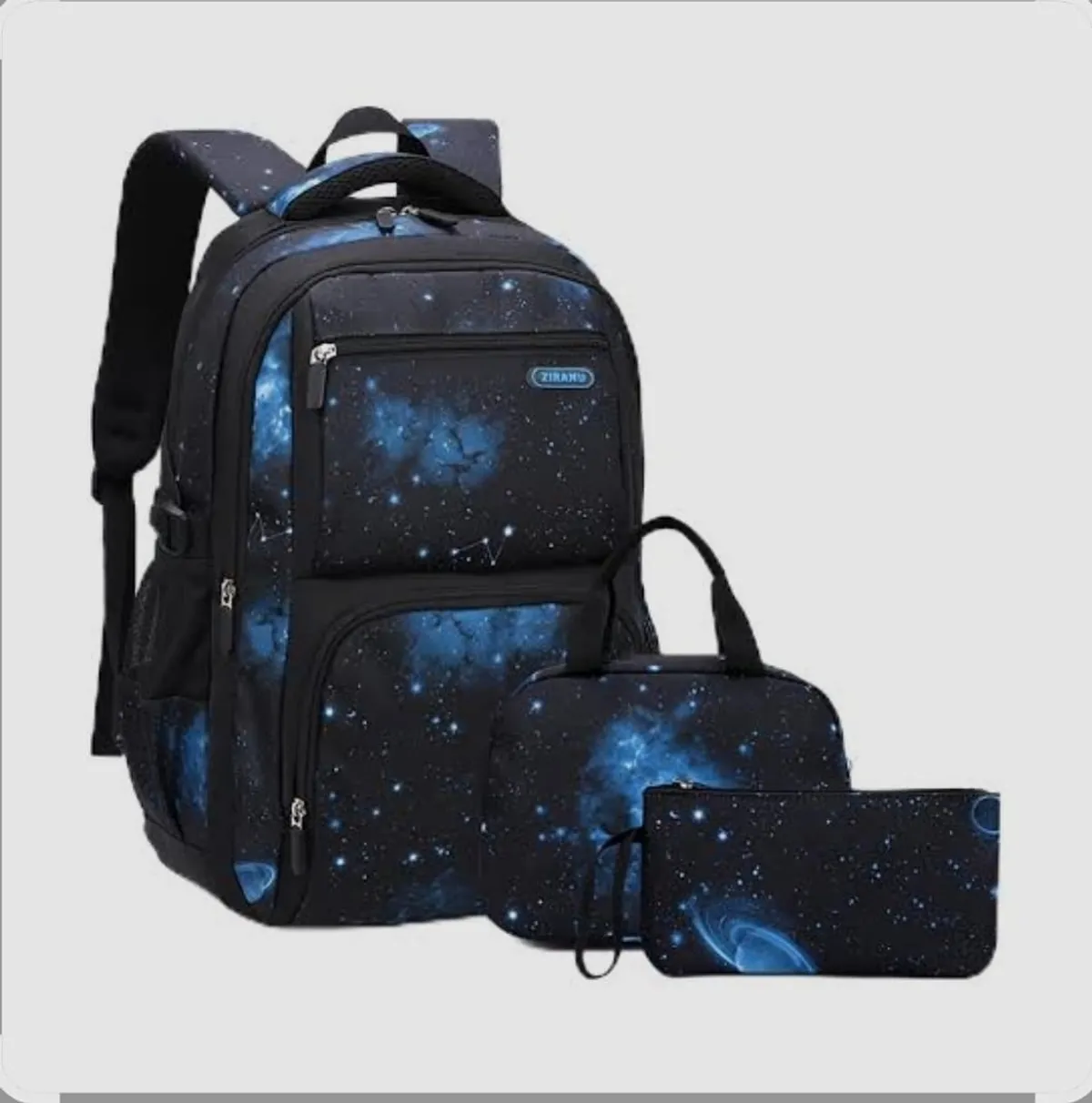 Galaxy-Print School-Bag Backpack for Boys Middle-School Elementary Bookbag
