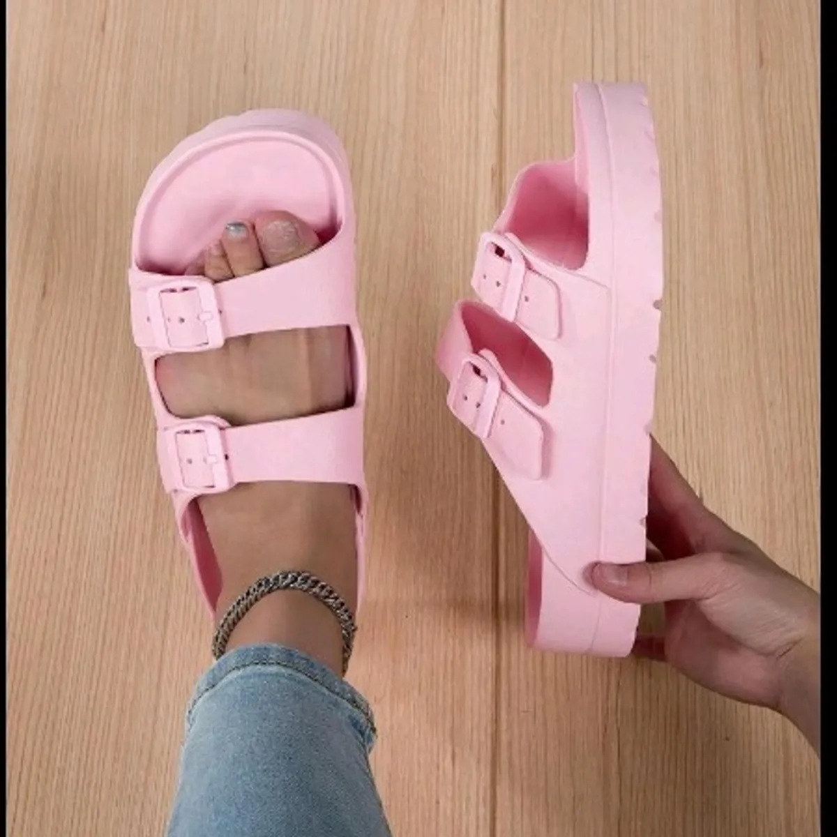 Women's Versatile High Elastic Odorless EVA Casual Slippers - Size EUR41