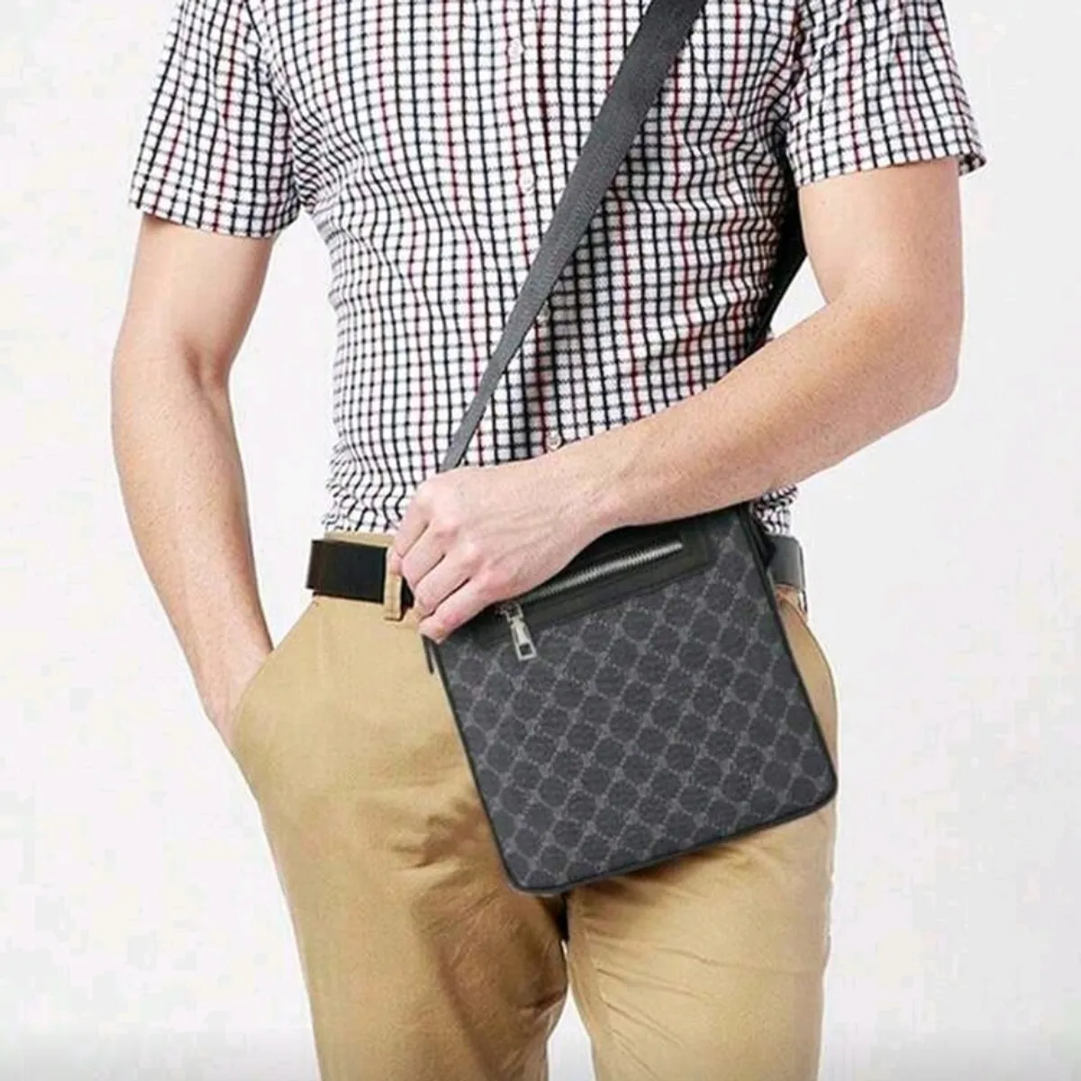 Men's Small Square Crossbody Bag