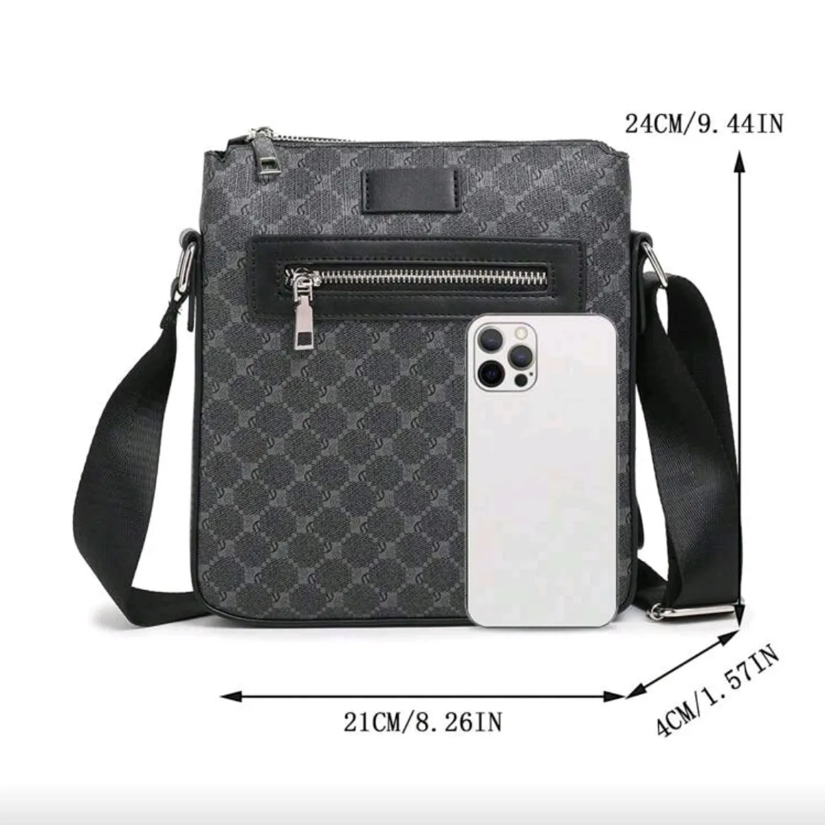 Men's Small Square Crossbody Bag