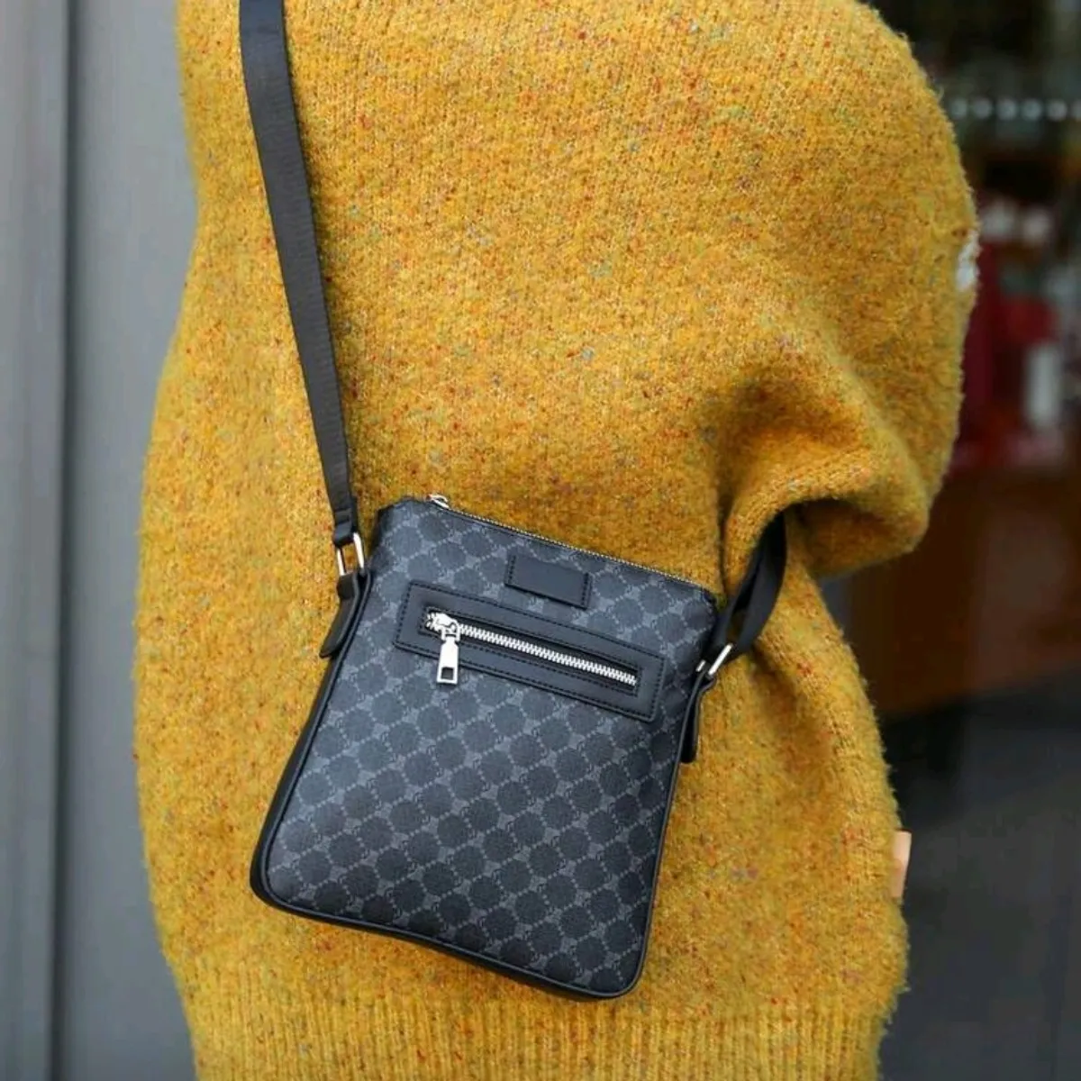 Men's Small Square Crossbody Bag