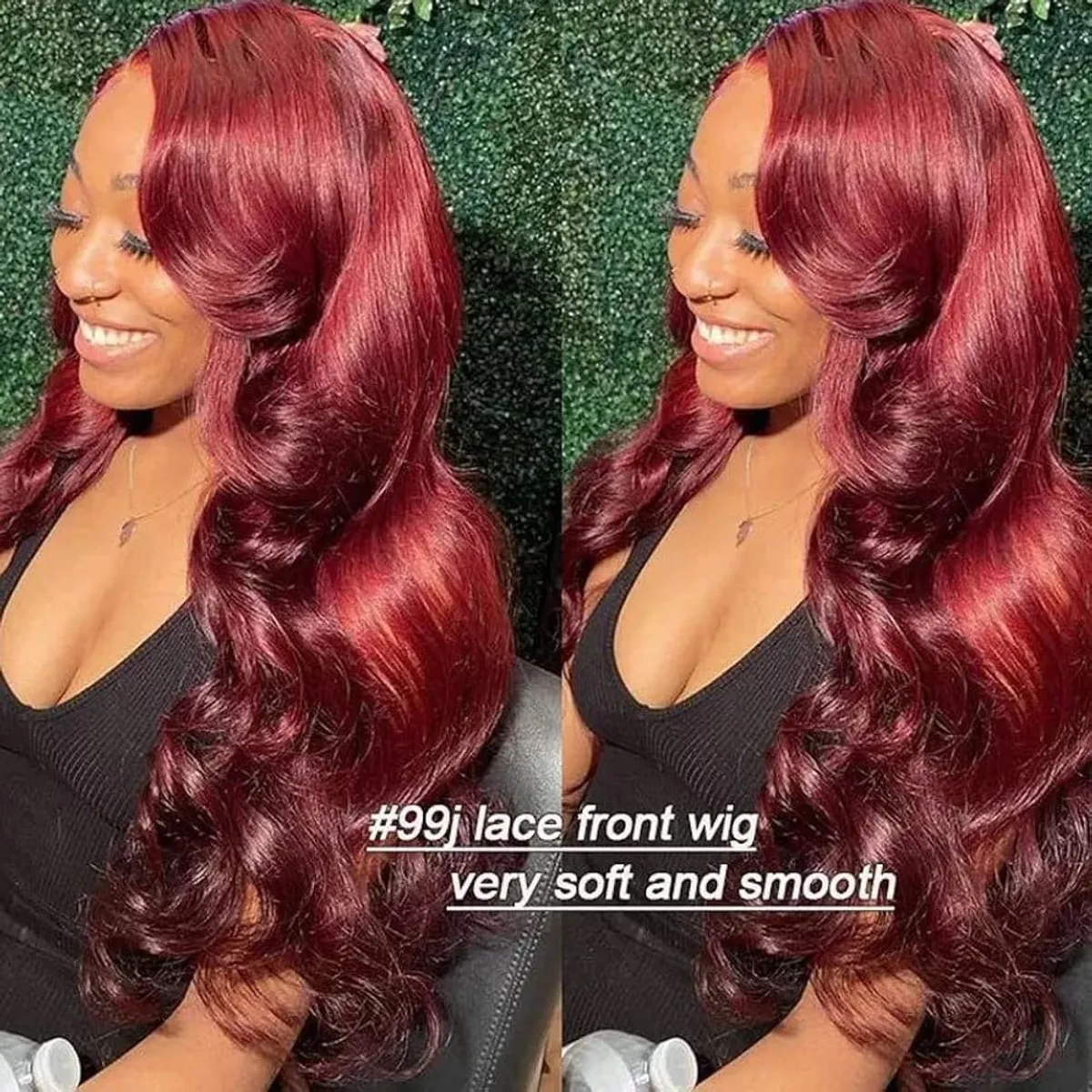 26Inch Burgundy Lace Front Wigs 180% Density 99J Body Wave Lace Front Human Hair Wig Wine Red Colored 13X4 HD Transparent Lace Frontal Wigs