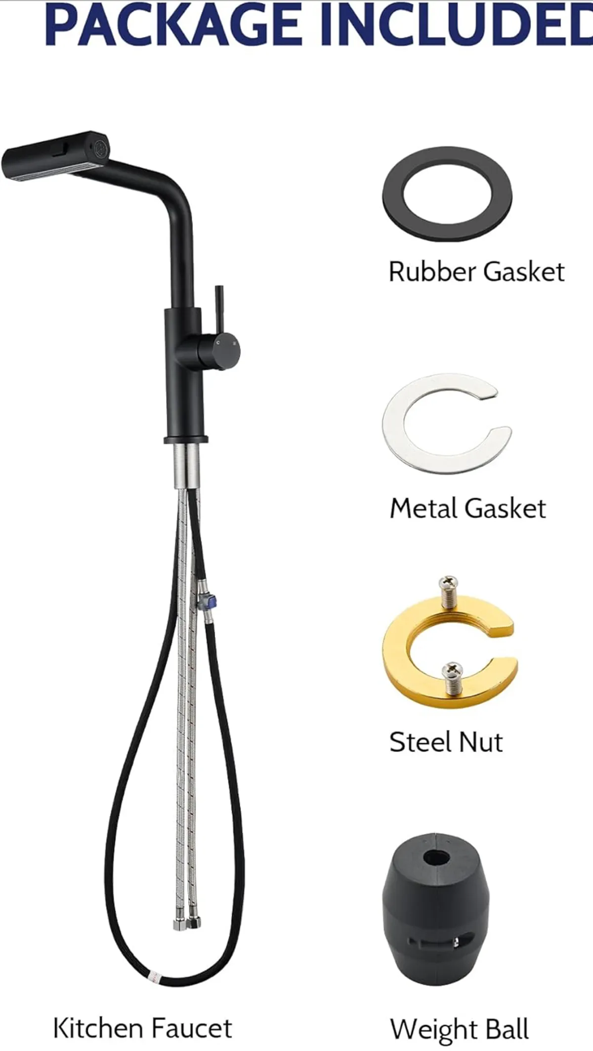 Black kitchen faucet