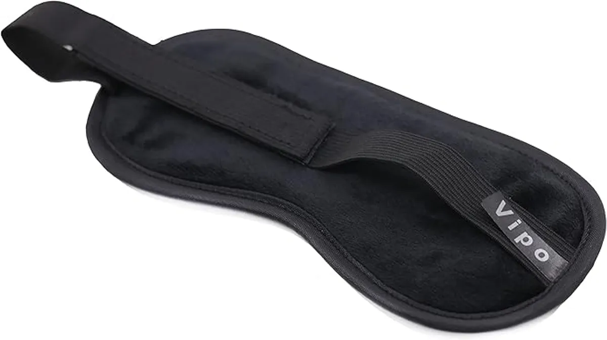 Faux Leather Wrist Cuffs & Eye Mask