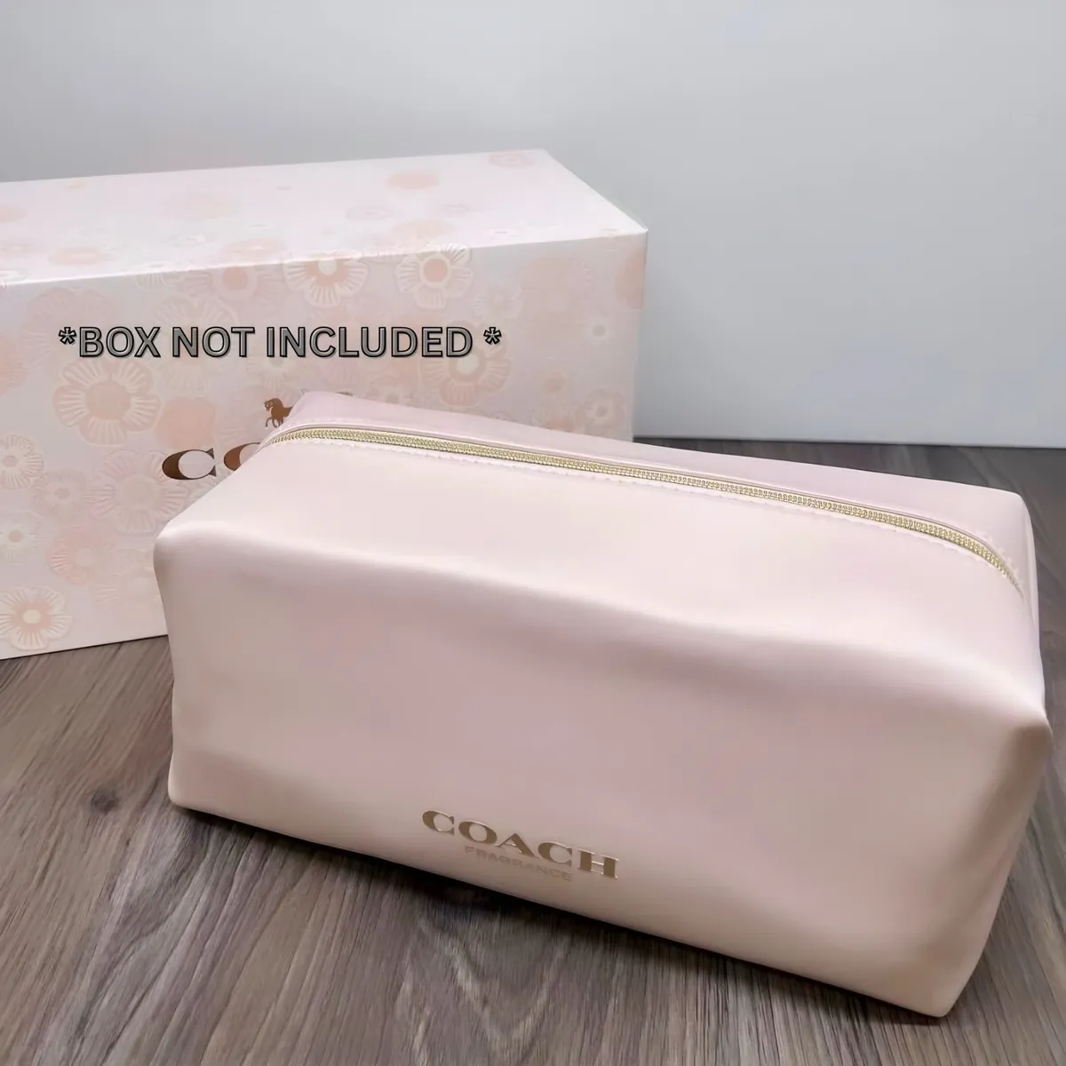 Coach Pouch Cosmetic Bag Makeup Purse Pink Shimmer