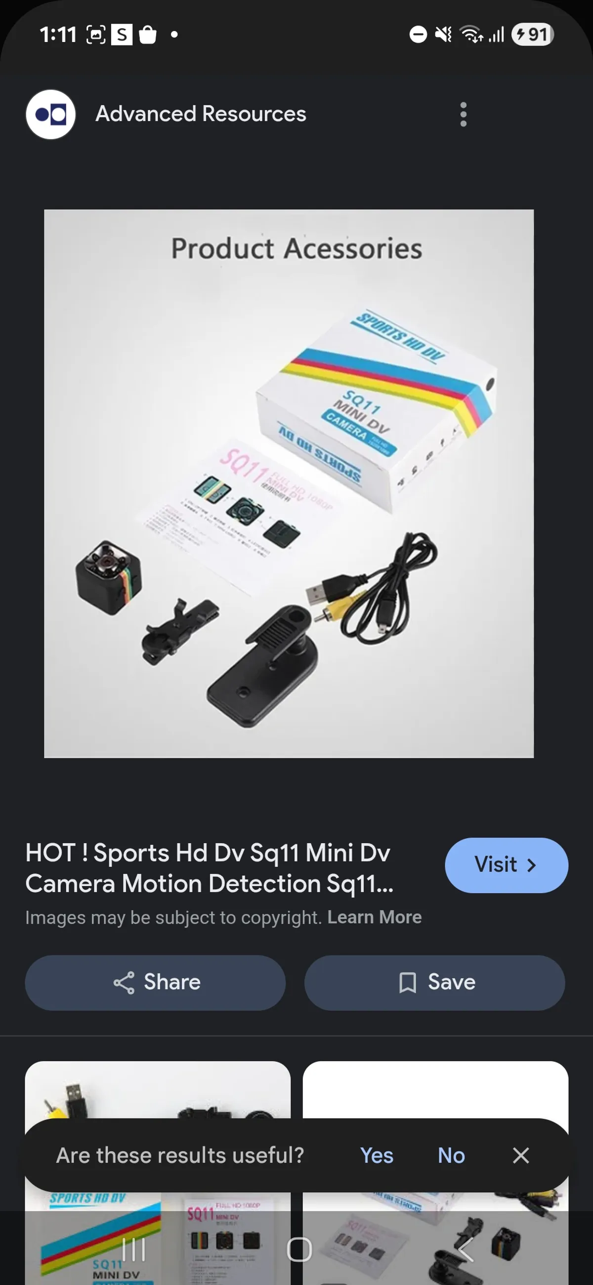 SQ11 Mini DV HD 1080P 2MP Sport Recorder Camera & Holder Accessories