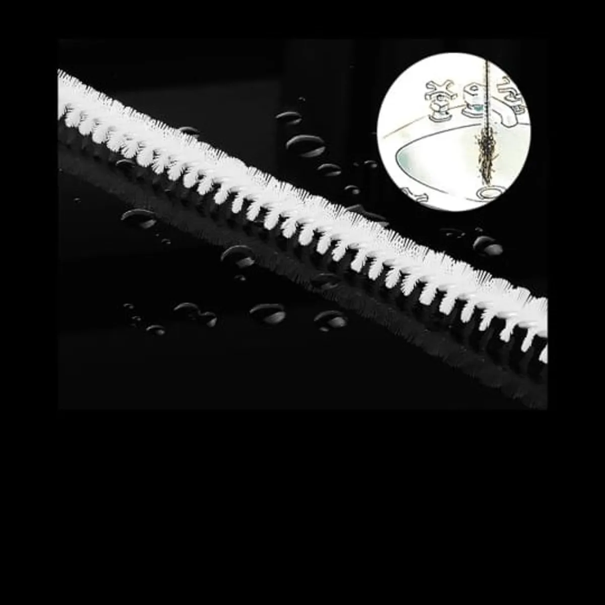 Sink Drain Overflow Cleaning Brush, Household Sewer Hair Catcher