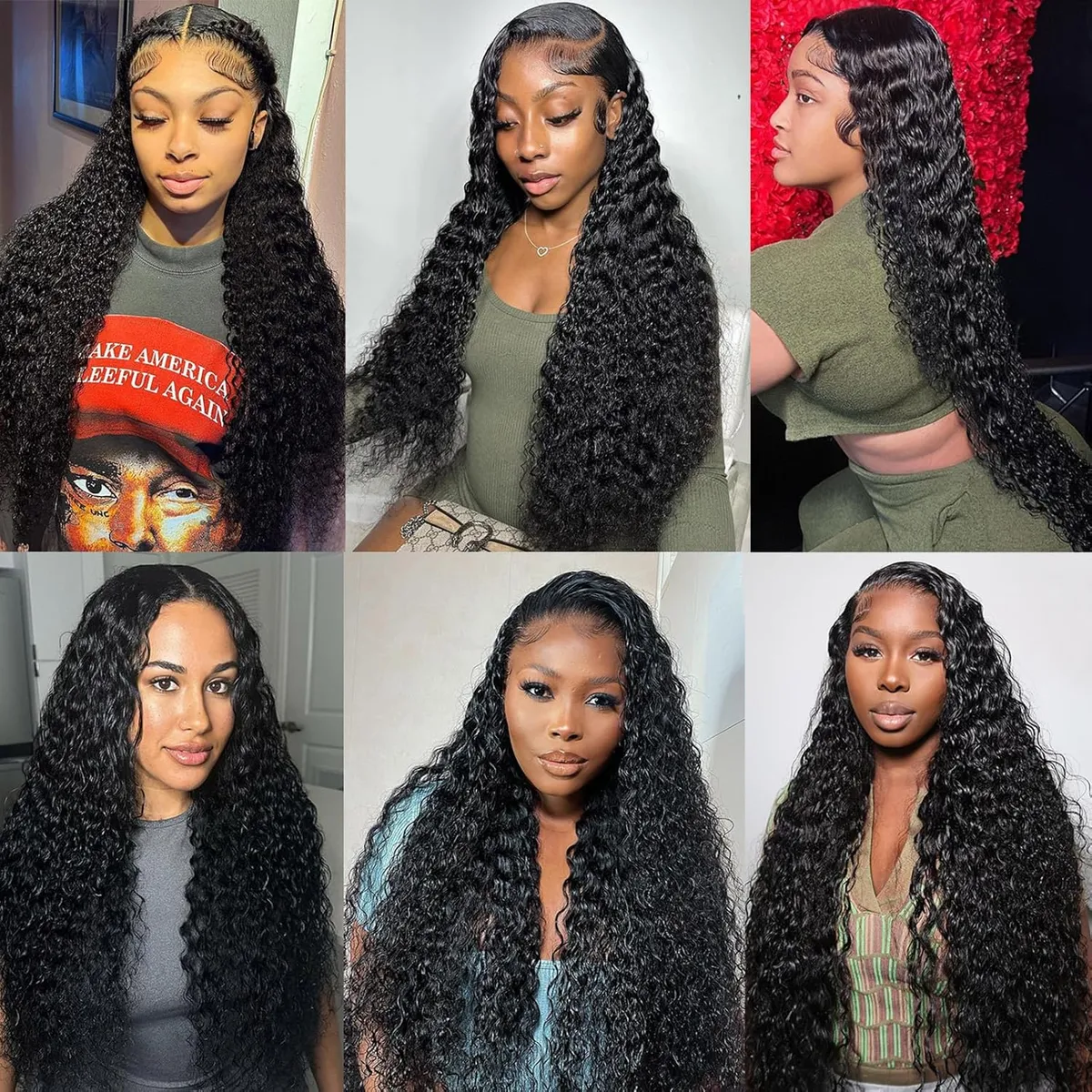 30 Inch Deep Wave Lace Front Wigs Human Hair 13x6 HD Deep Curly Lace Frontal Wigs 180% Density Glueless Wigs Human Hair pre Plucked Hair Natural Color