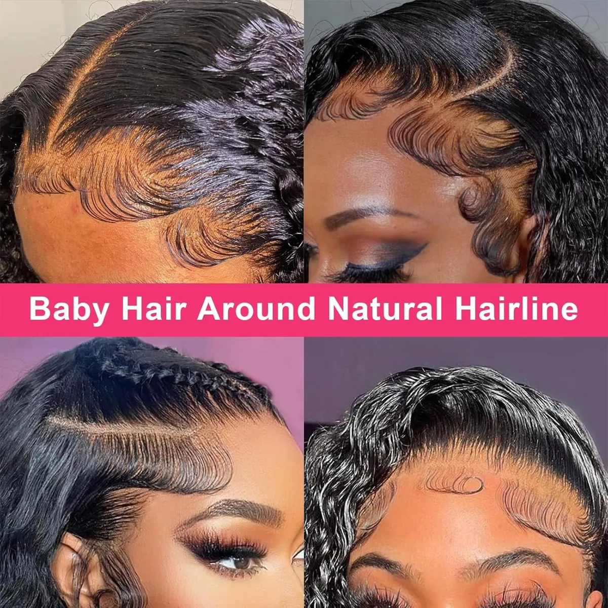 30 Inch Deep Wave Lace Front Wigs Human Hair 13x6 HD Deep Curly Lace Frontal Wigs 180% Density Glueless Wigs Human Hair pre Plucked Hair Natural Color