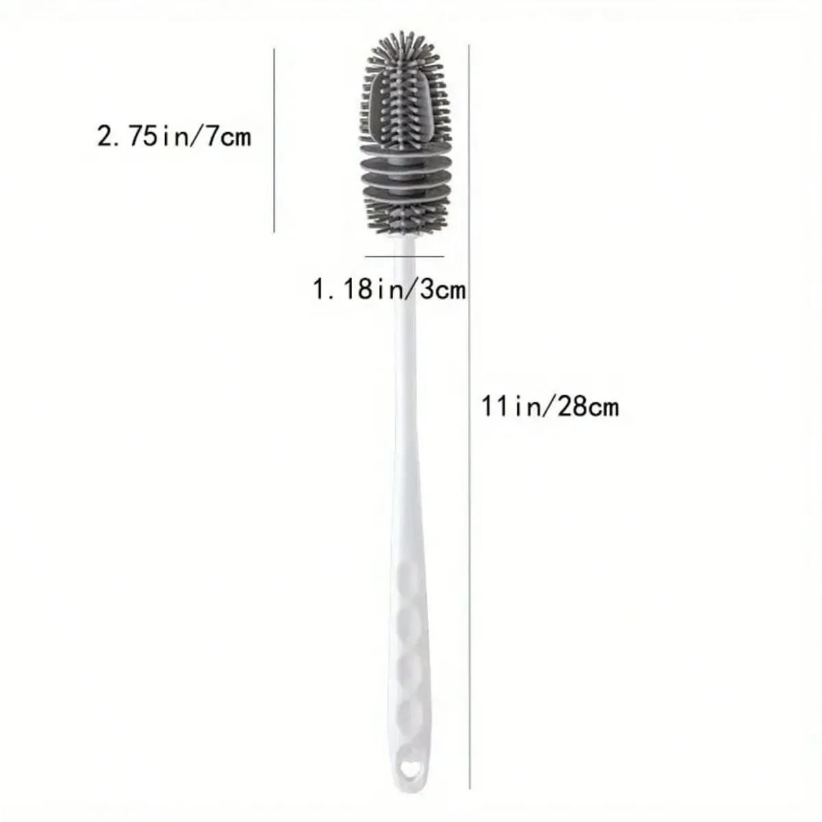 1Pc Long White Handheld Multifunctional Water Bottle Cleaning Brush
