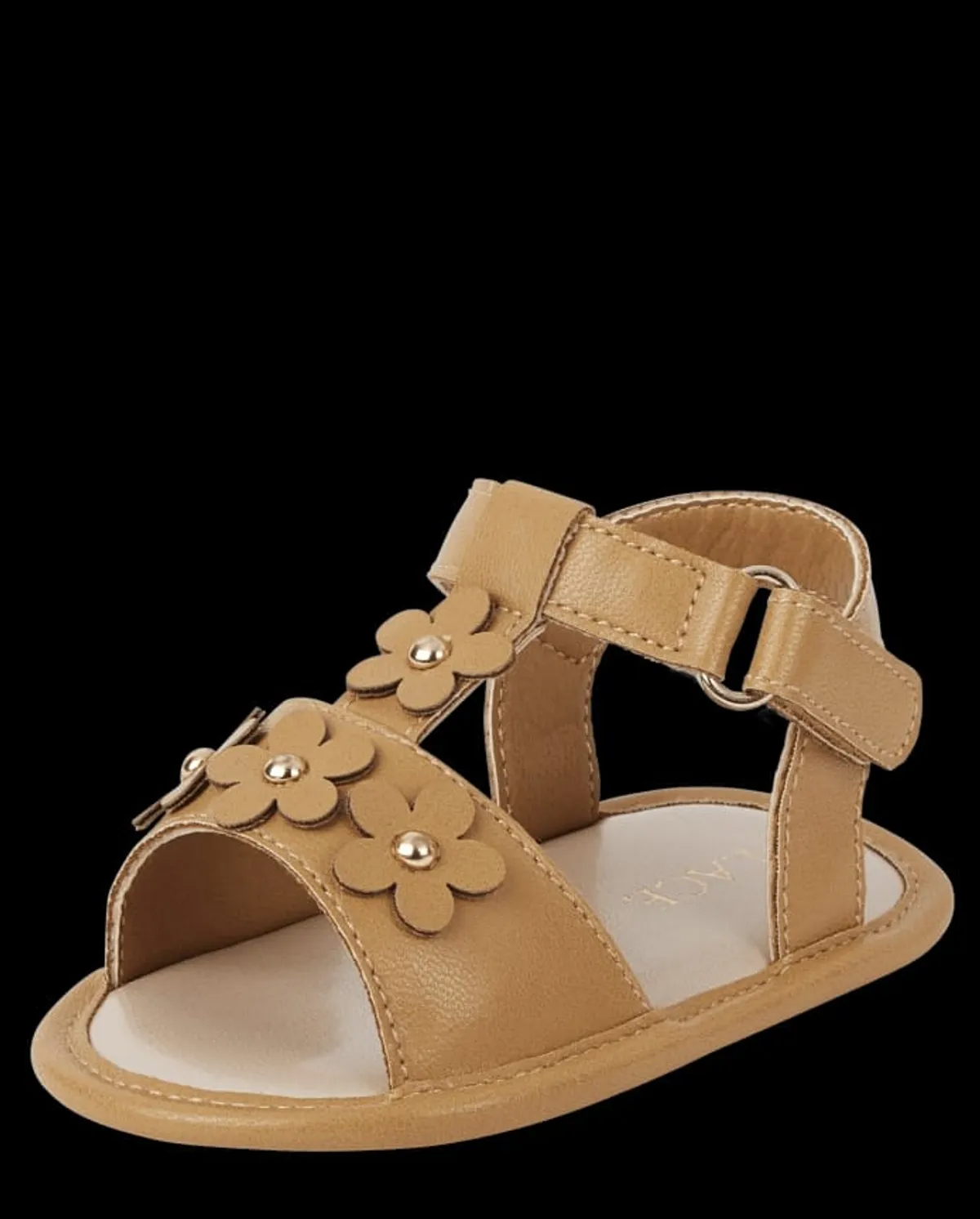 The Children's Place 
Baby Girls Brown/Tan Flower Sandals - Size 3-6 Months