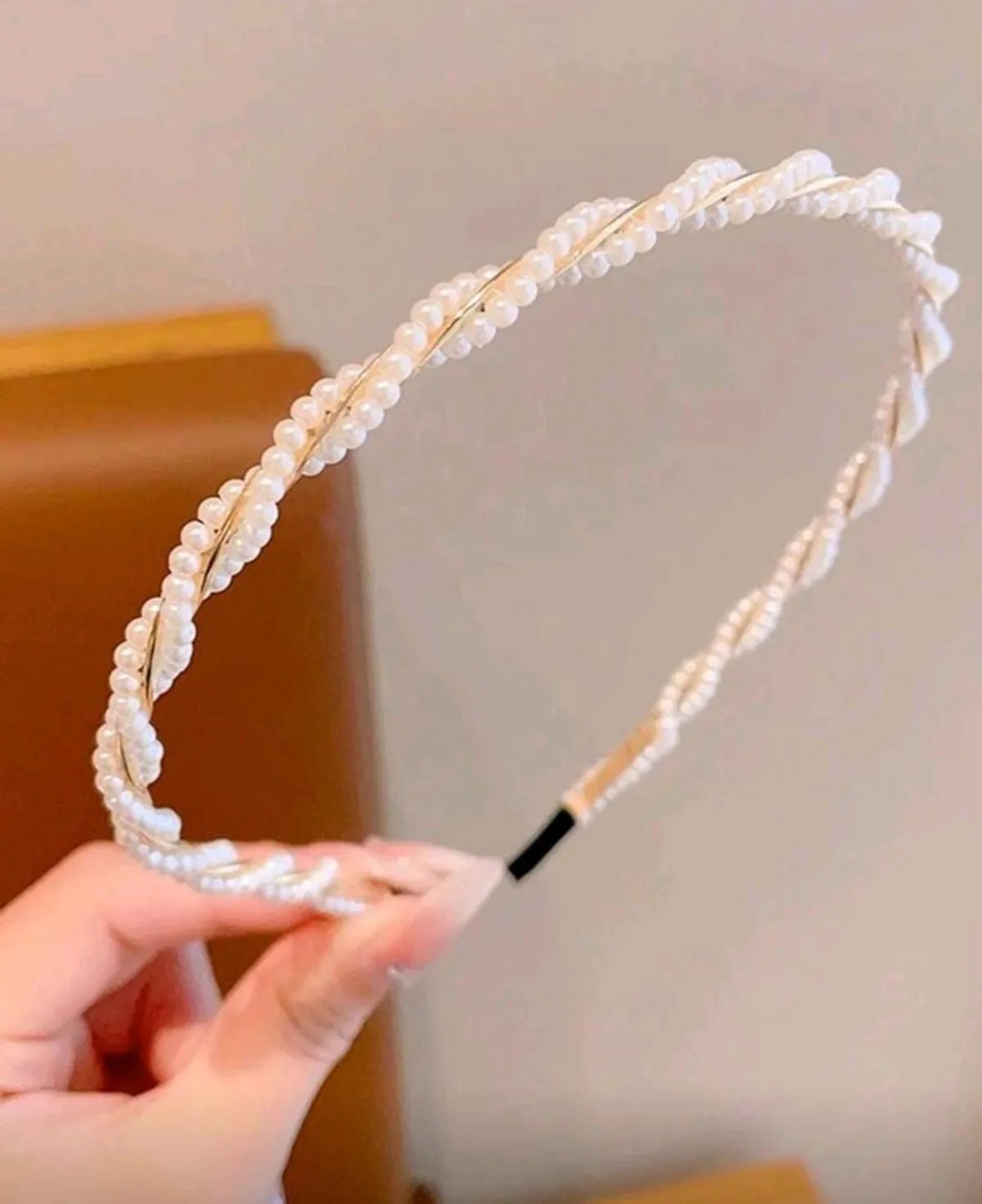 5Pcs Teenage Girls' Everyday Pearl Headbands, Suitable For Daily Use