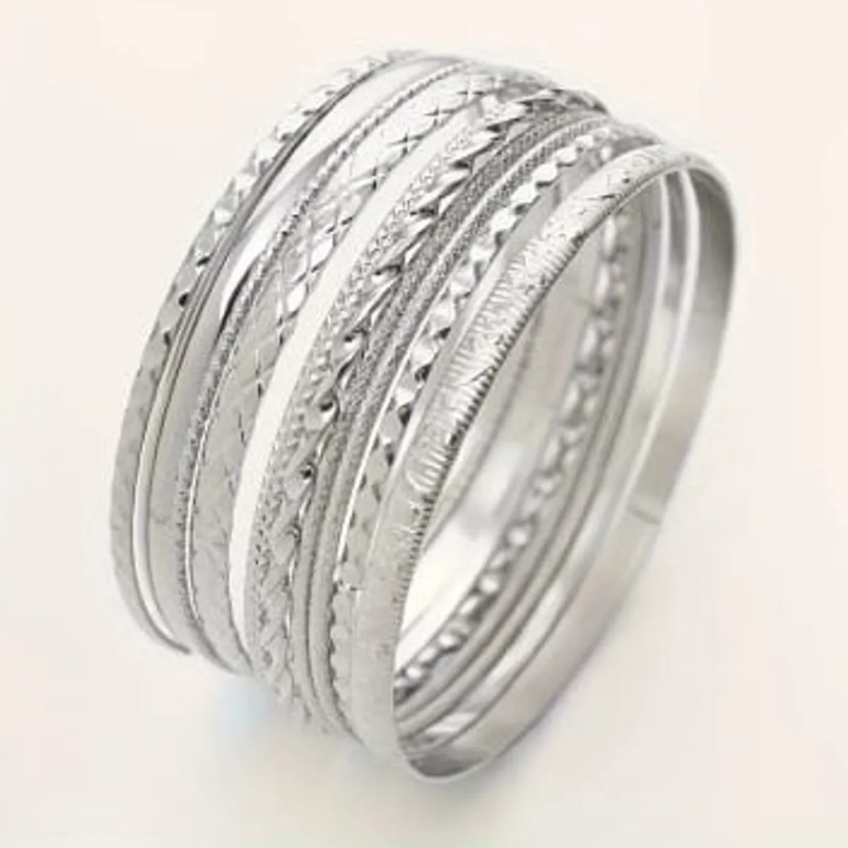 10pcs/ Set Exquisite Casual Carved Texture Bracelet Combination