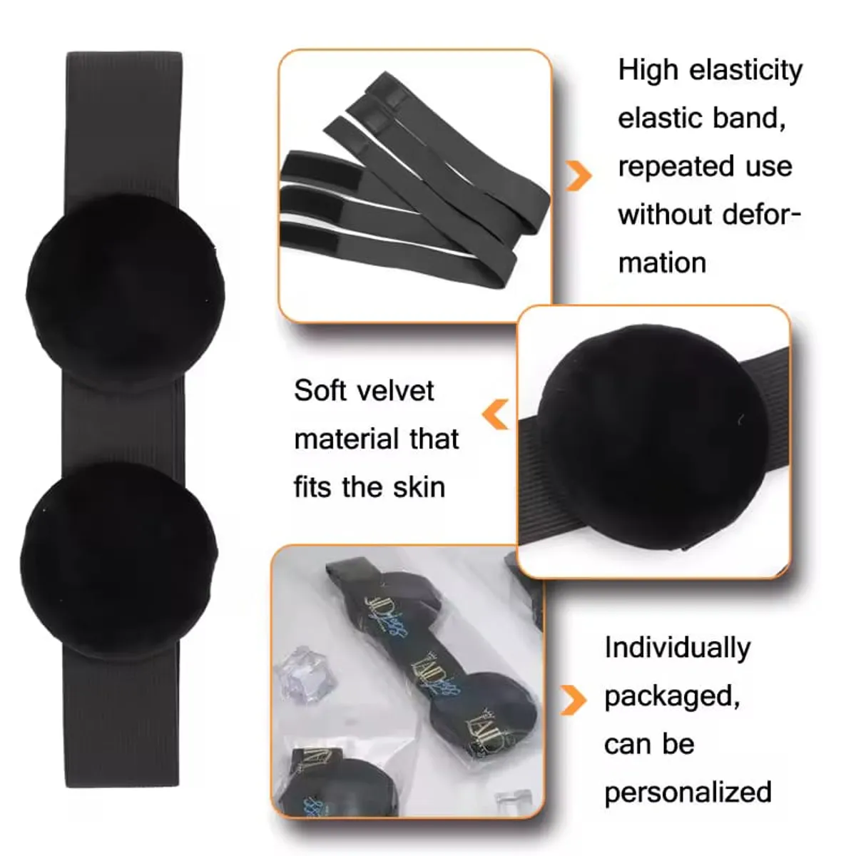 Lace Melt Band With Ear Protector, Edge Elastic Band For Wigs Frontal