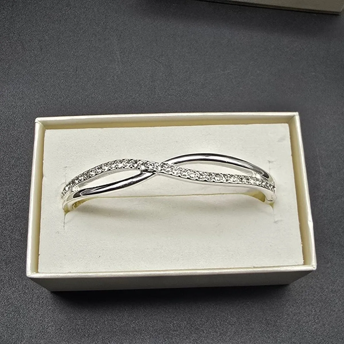 Women Infinity Braided Silver Ring-Size 8