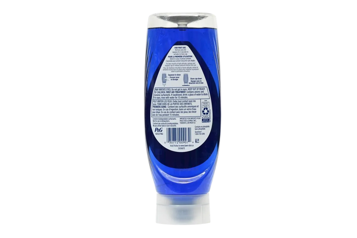 Dawn Ultra Concentré Platinum Dishwashing Liquid, Upside Down Bottle 535 ml