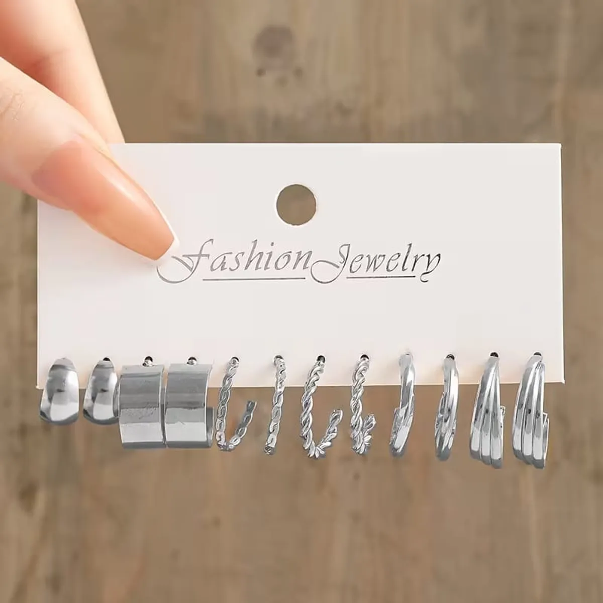 48pcs Fashion Easy Twisted Heart Faux Pearl Silver Earrings Set