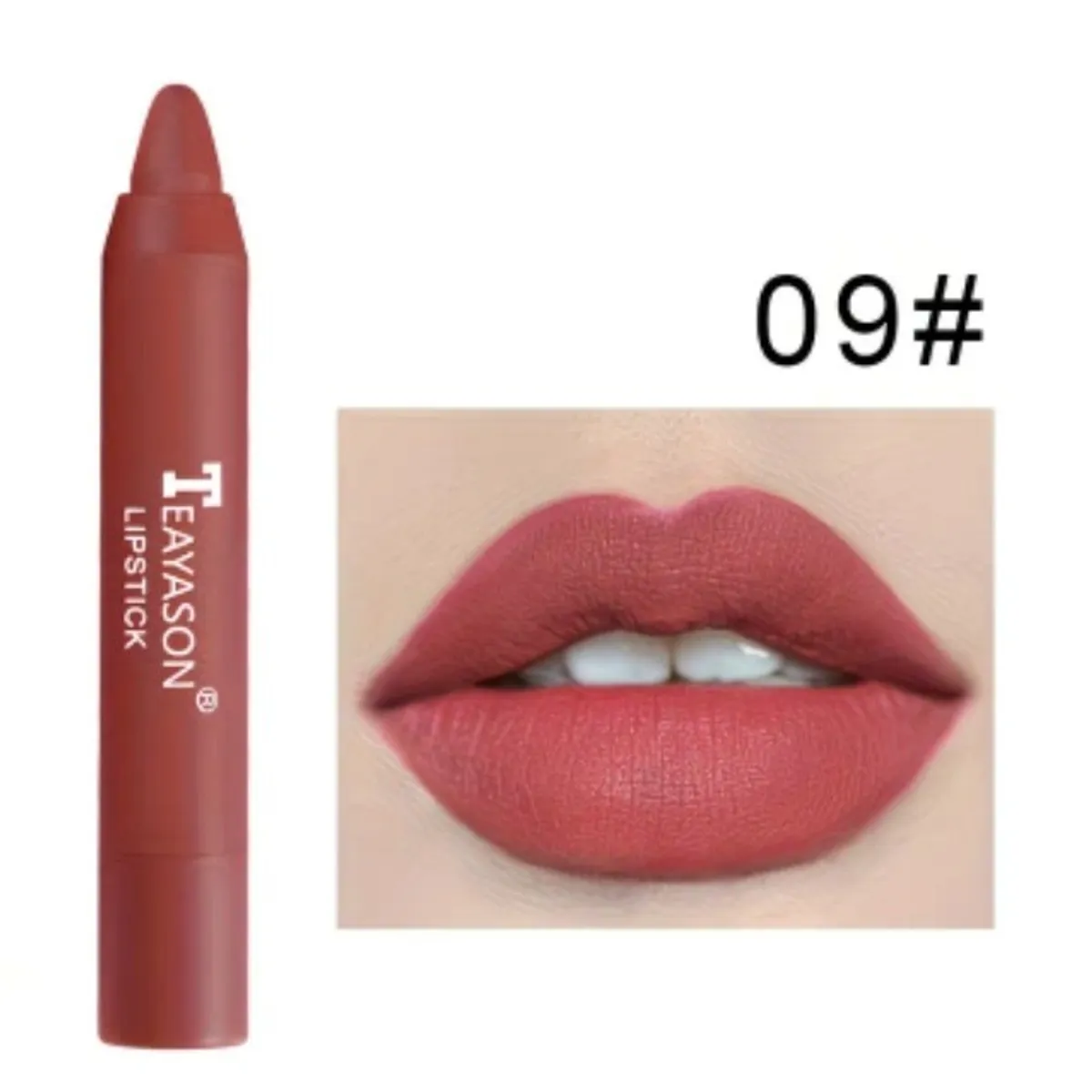 Pack of 3 Lipsticks in Wax Crayon Case Matte Frosted Velvet Airy Lipstick Pen