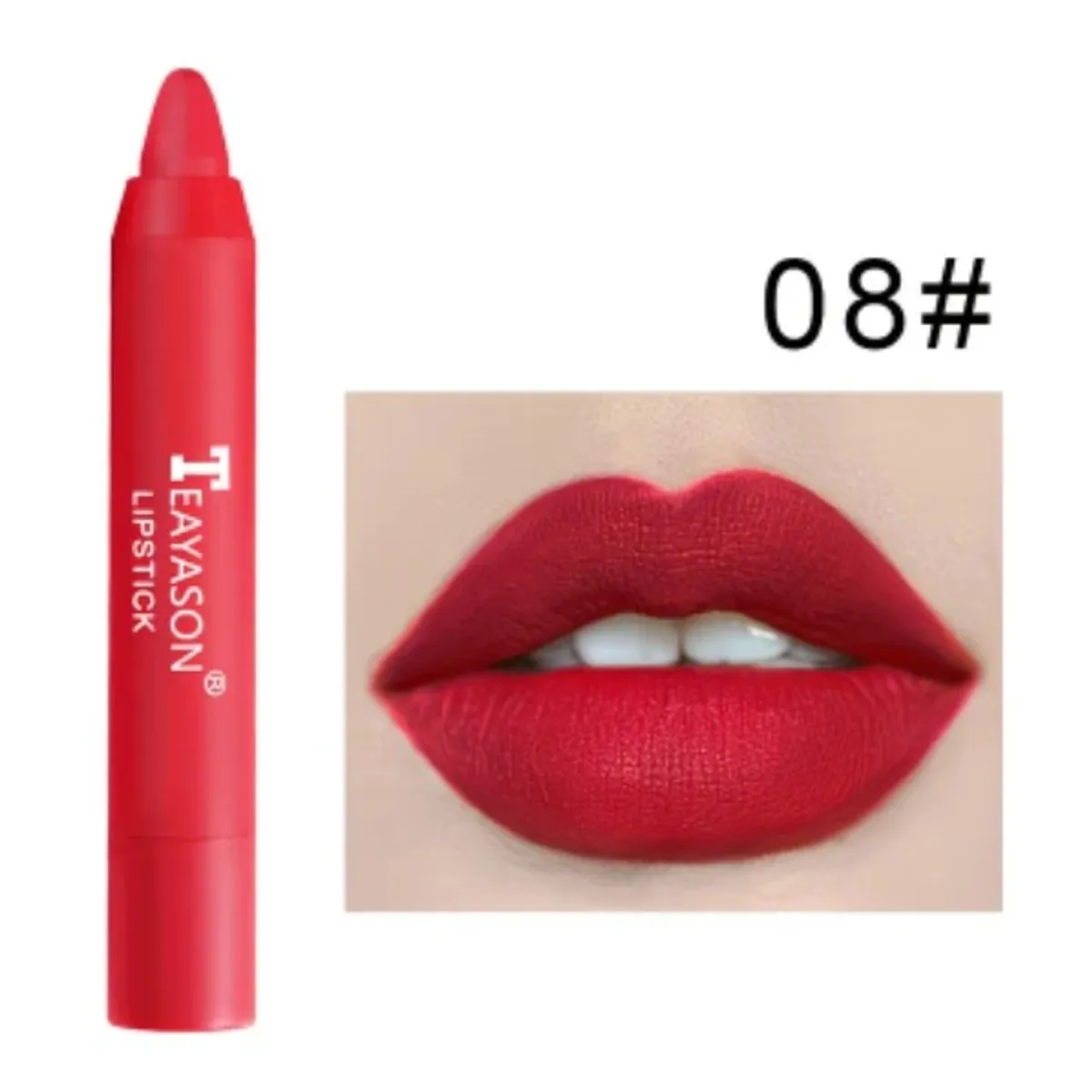 Pack of 3 Lipsticks in Wax Crayon Case Matte Frosted Velvet Airy Lipstick Pen