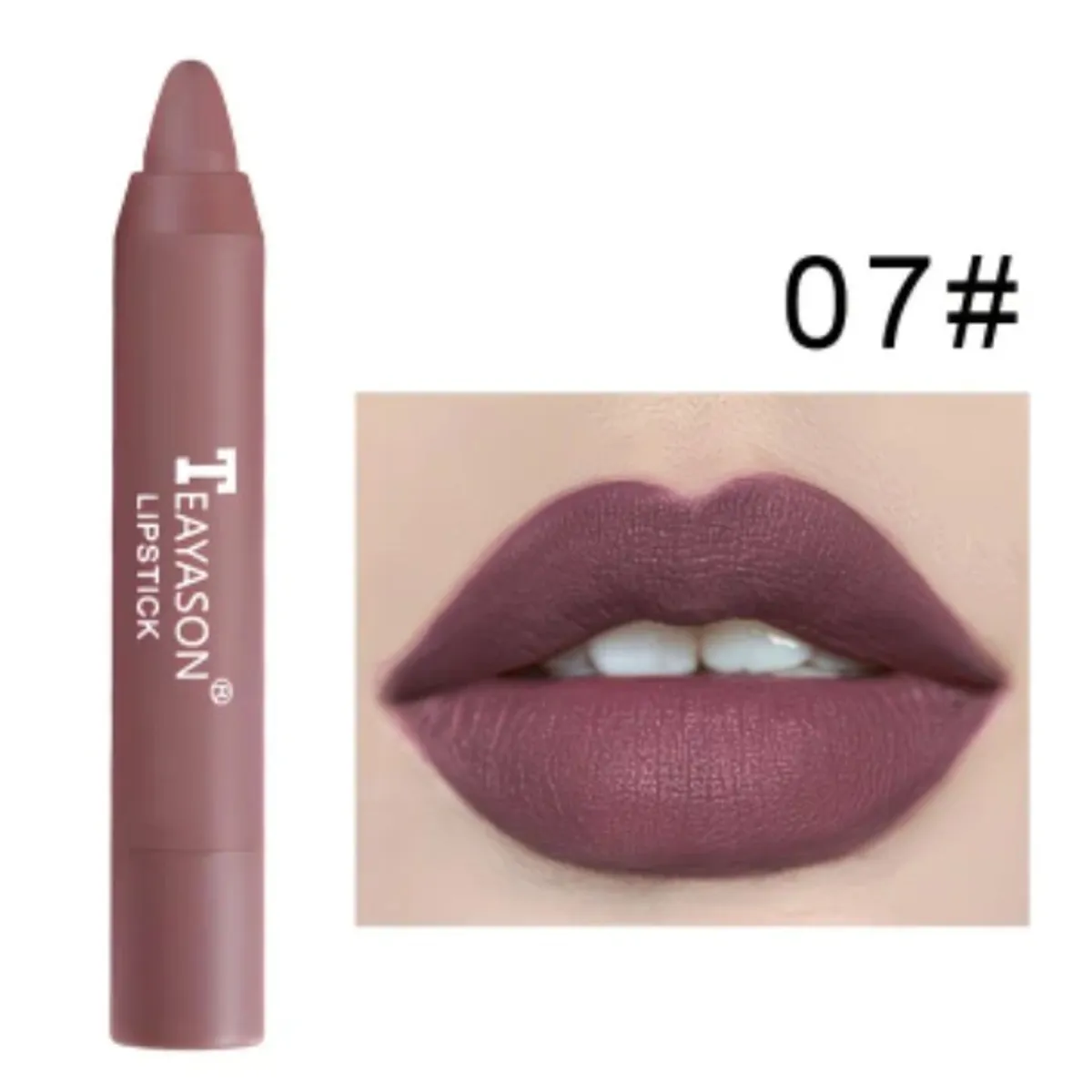 Pack of 3 Lipsticks in Wax Crayon Case Matte Frosted Velvet Airy Lipstick Pen