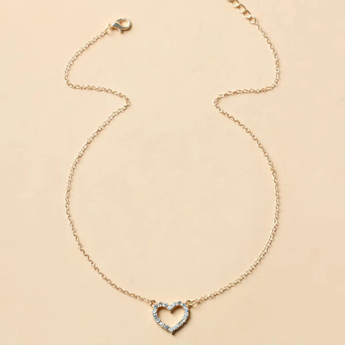 Rhinestone Heart Decor Necklace Valentines,Mom,Mother,Mother's Day,Gift