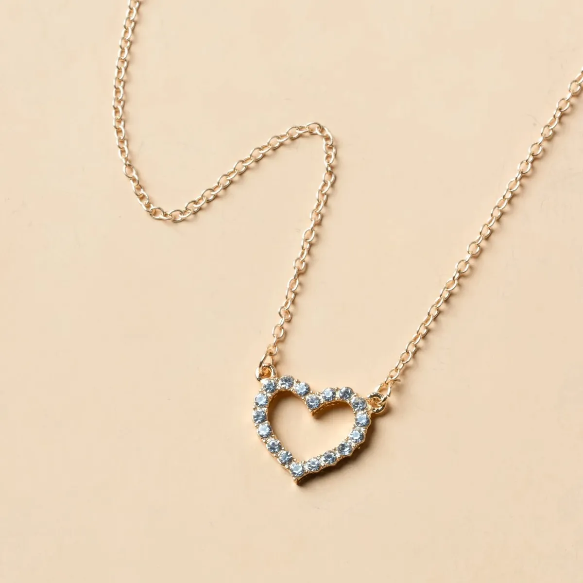 Rhinestone Heart Decor Necklace Valentines,Mom,Mother,Mother's Day,Gift
