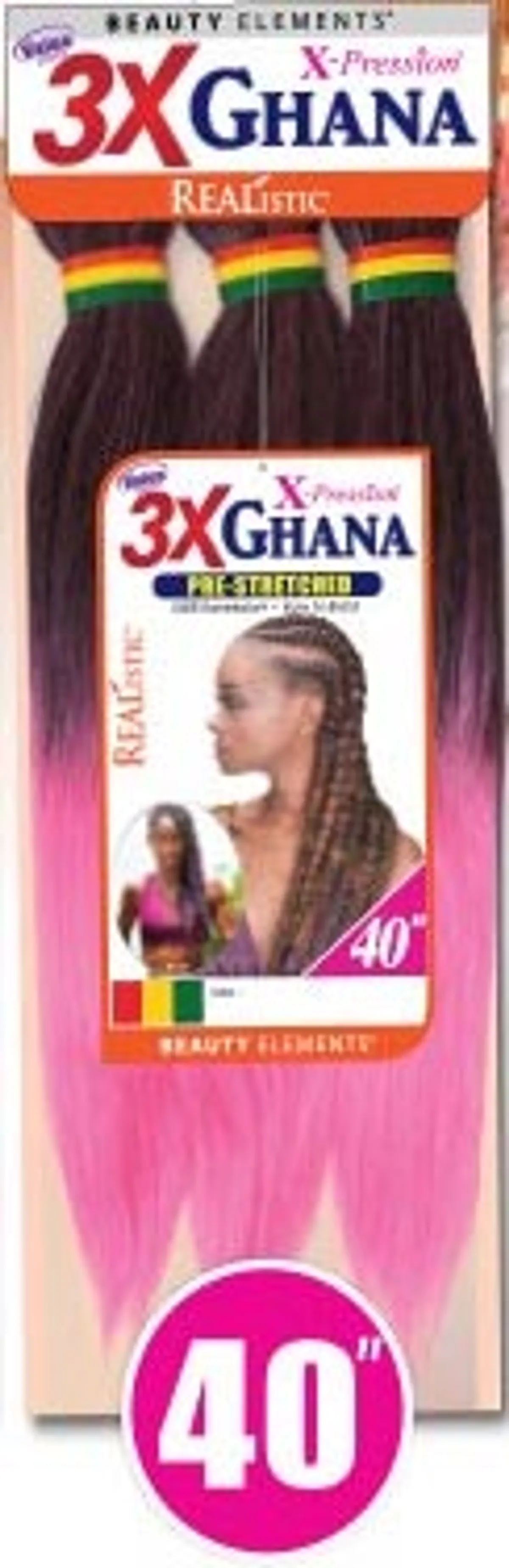 Xpression 3X Ghana Pre-stretched, 40", 1