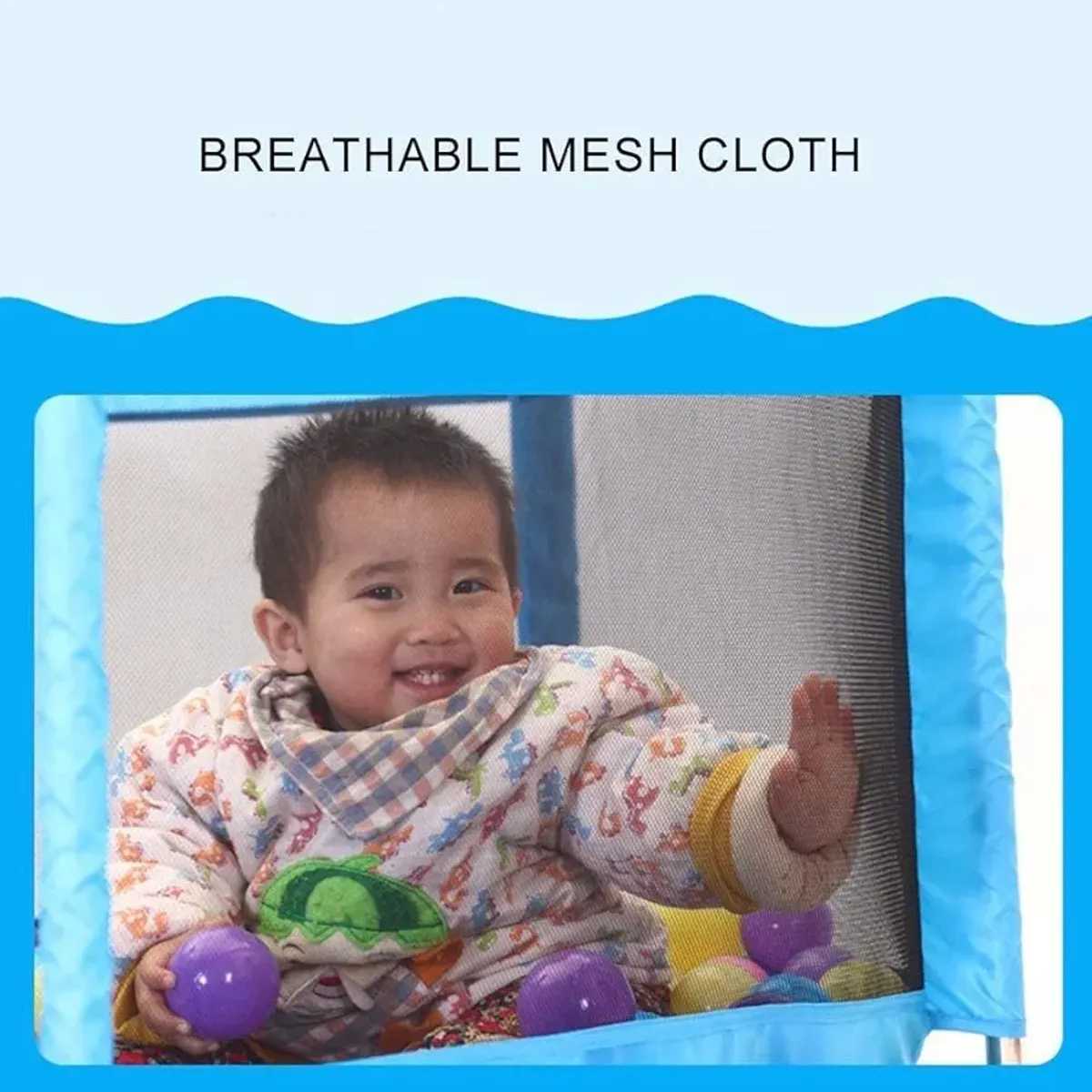 Baby Kids Playpen Activity Center Room Fitted Floor - with Balls Safety Protection Care Crawling Folding Fence Toys Portable Indoors Outdoors